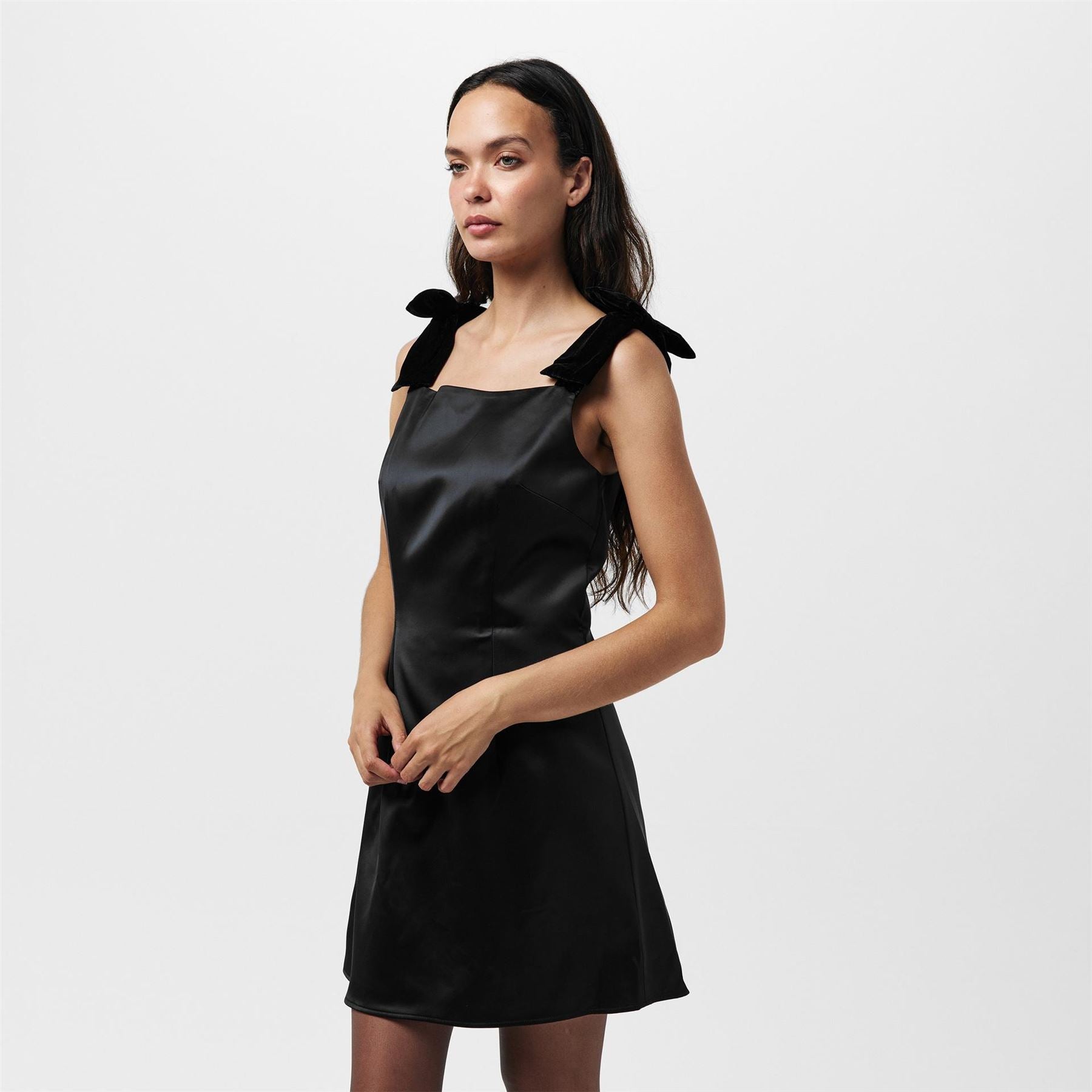 French Connection Carey Square Neck Mini A-Line Dress
