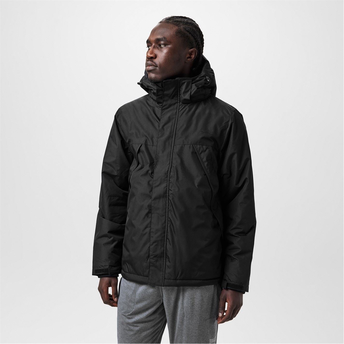Slazenger Weather Water Resistant Detachable Hood Puffer Jacket
