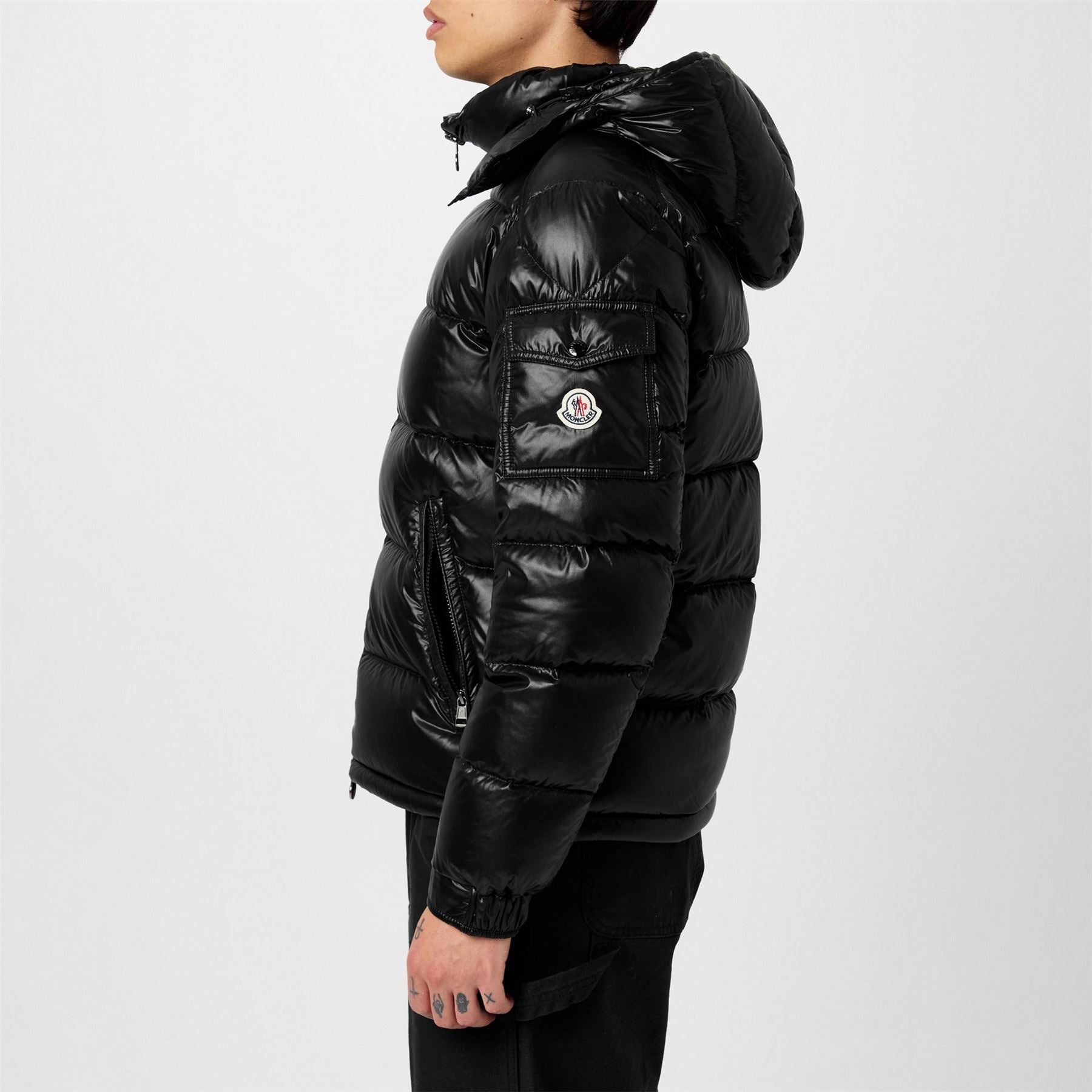 Moncler Maya Waterproof Down Detachable Hood Short Puffer Jacket