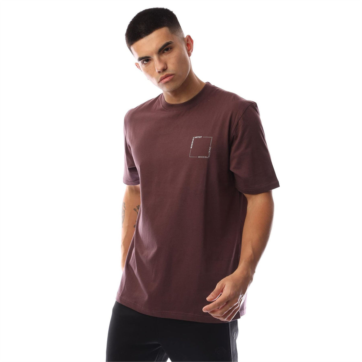 Marshall Artist Chevron Box Crew Neck Short Sleeve Jersey T-Shirt