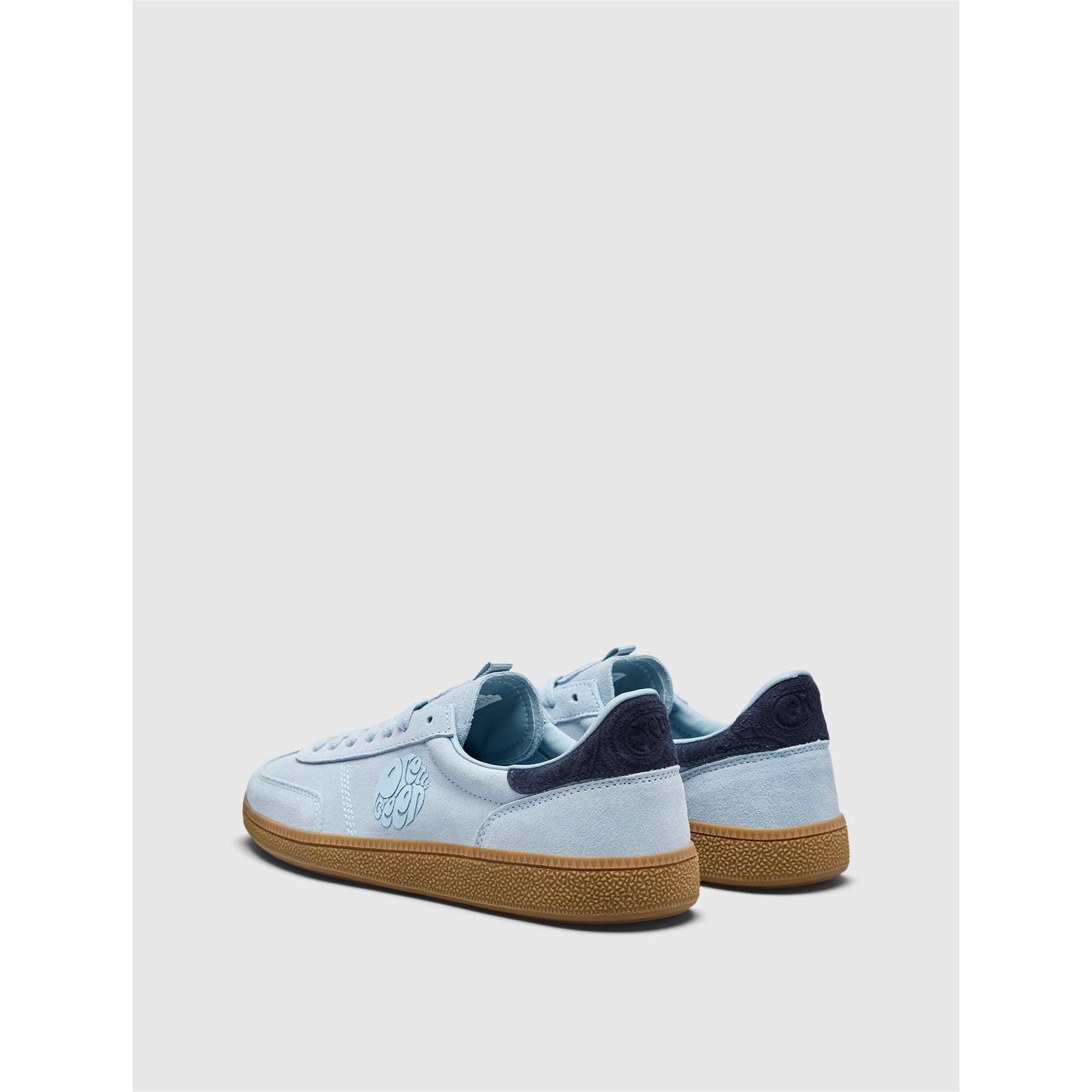 Pretty Green Suede Round Toe Flat Heel Trainers
