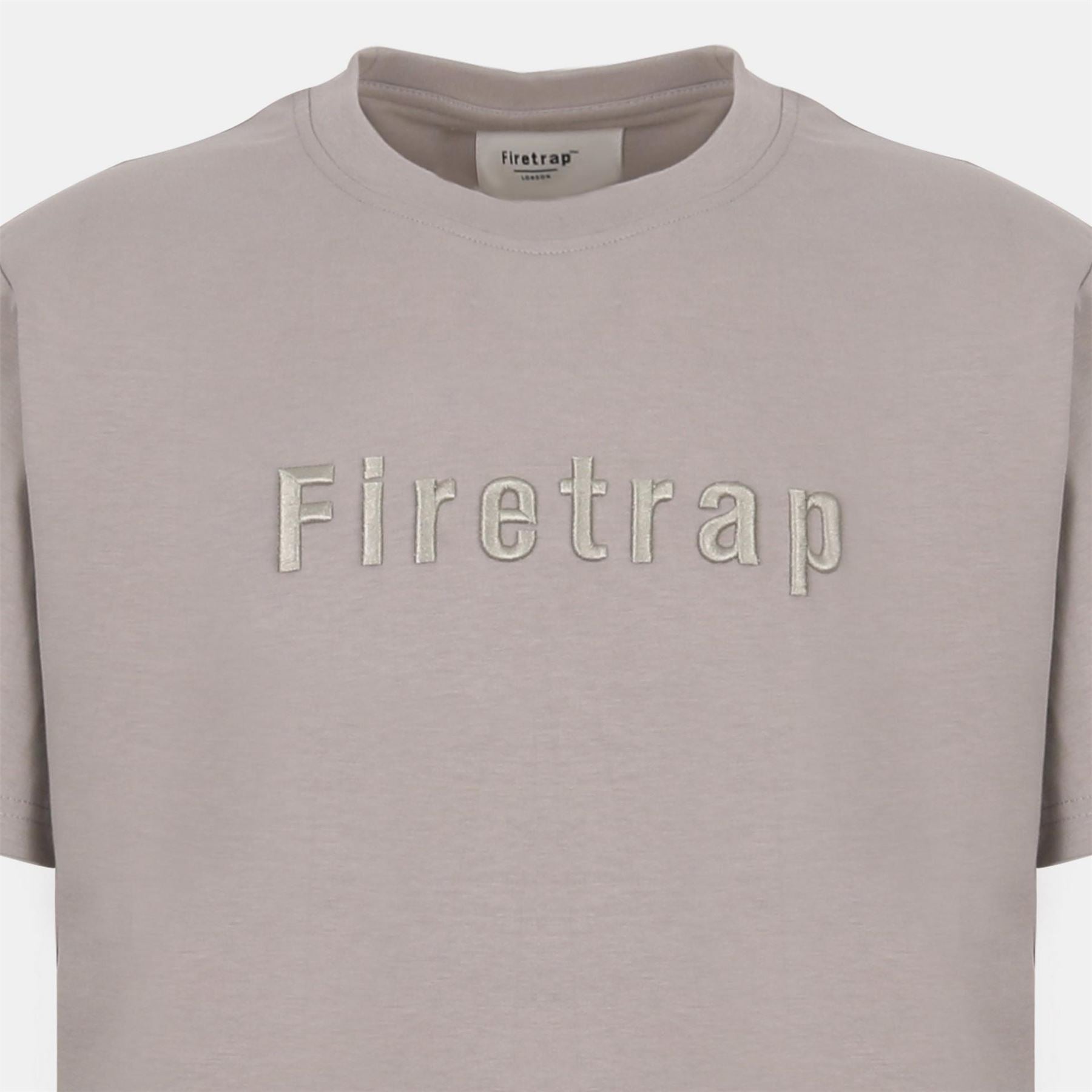 Firetrap Embroidered Crew Neck Short Sleeve T-Shirt