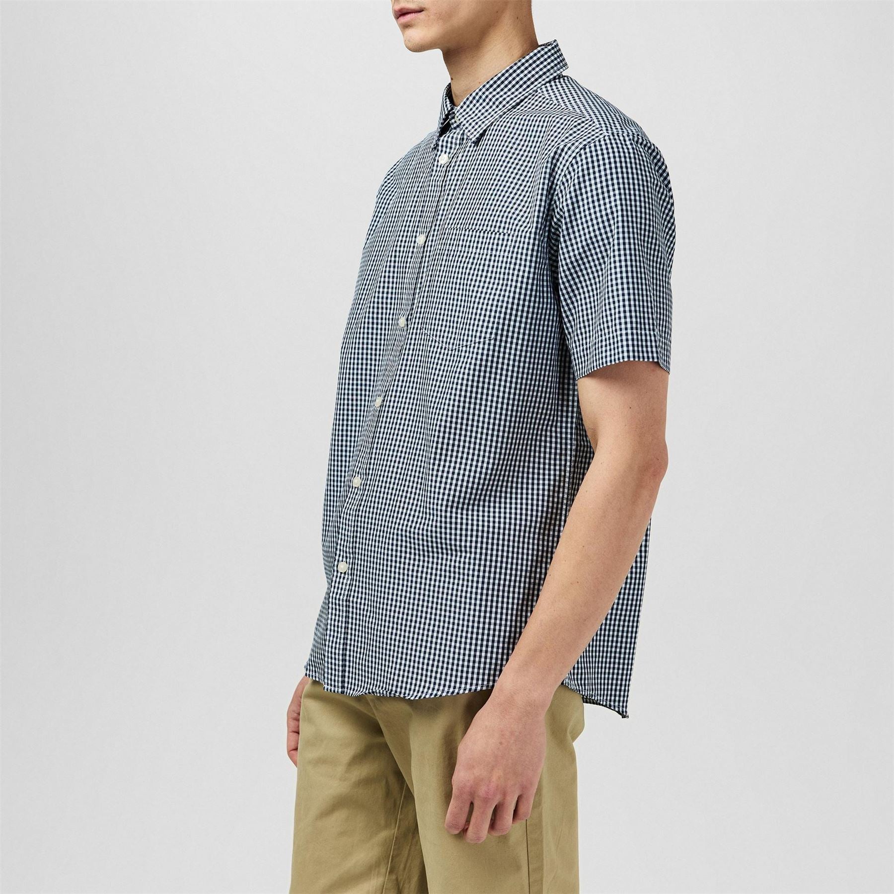 Fabric Mens Short Sleeve Poplin Shirt