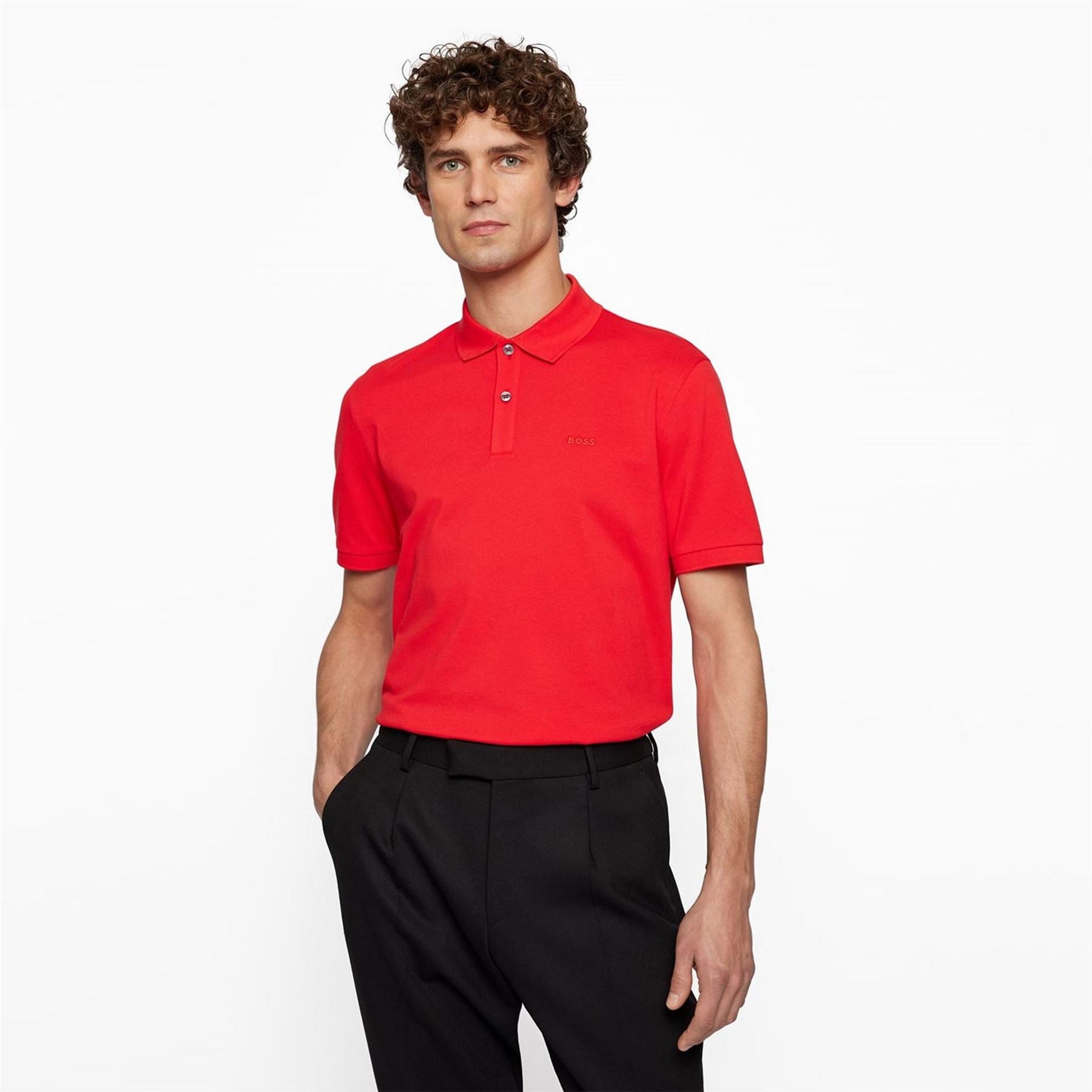Boss BOSS BLACK Pallas Polo Iconic Logo Embroidered Shirt