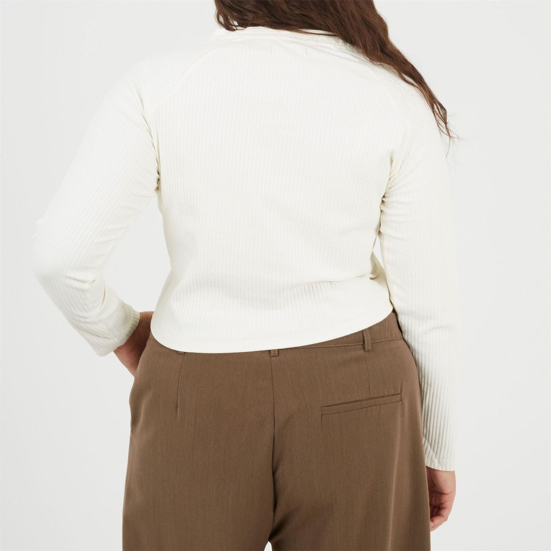Brave Soul V-Neck Long Sleeve Button Placket Blouse