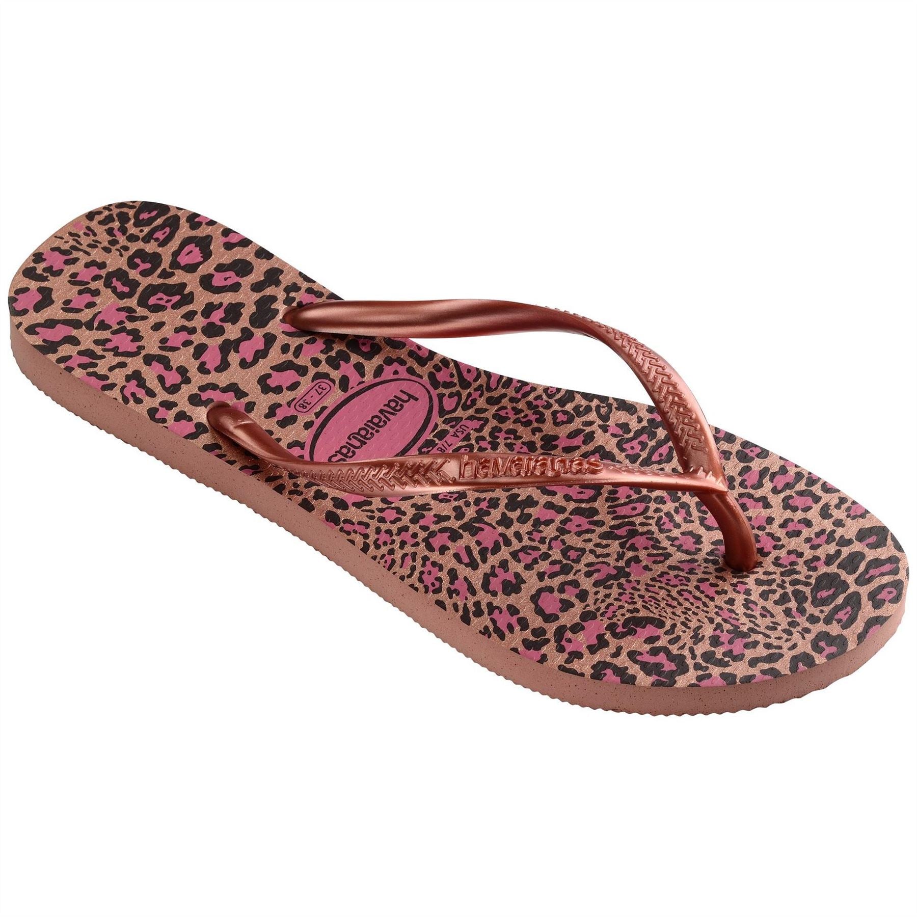 Havaianas Hav Slim Animals Sand Grey Golden Flip Flops