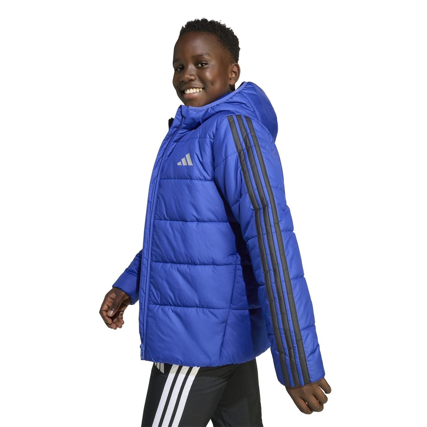 adidas Kids Essentials 3S Hooded Long Sleeve Puffer Jacket
