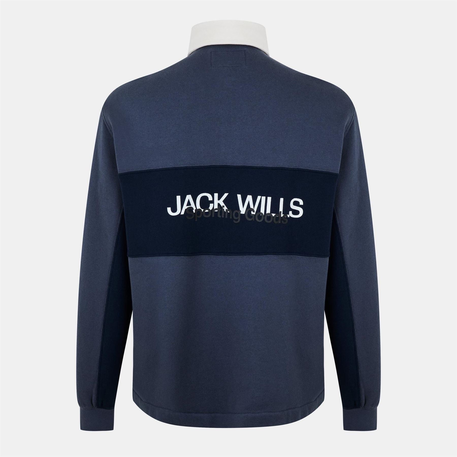 Jack Wills Logo Print Relaxed Fit Rugby Shirt