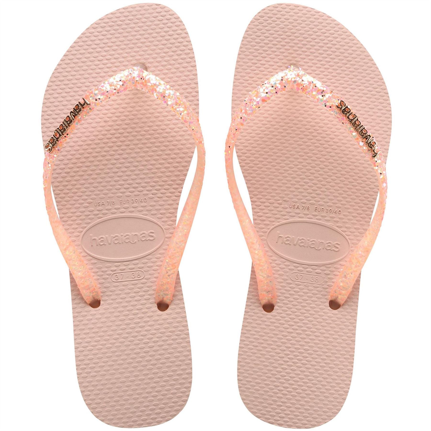 Havaianas Womens Hav. Slim Glitter Flourish Macaron Flip Flops
