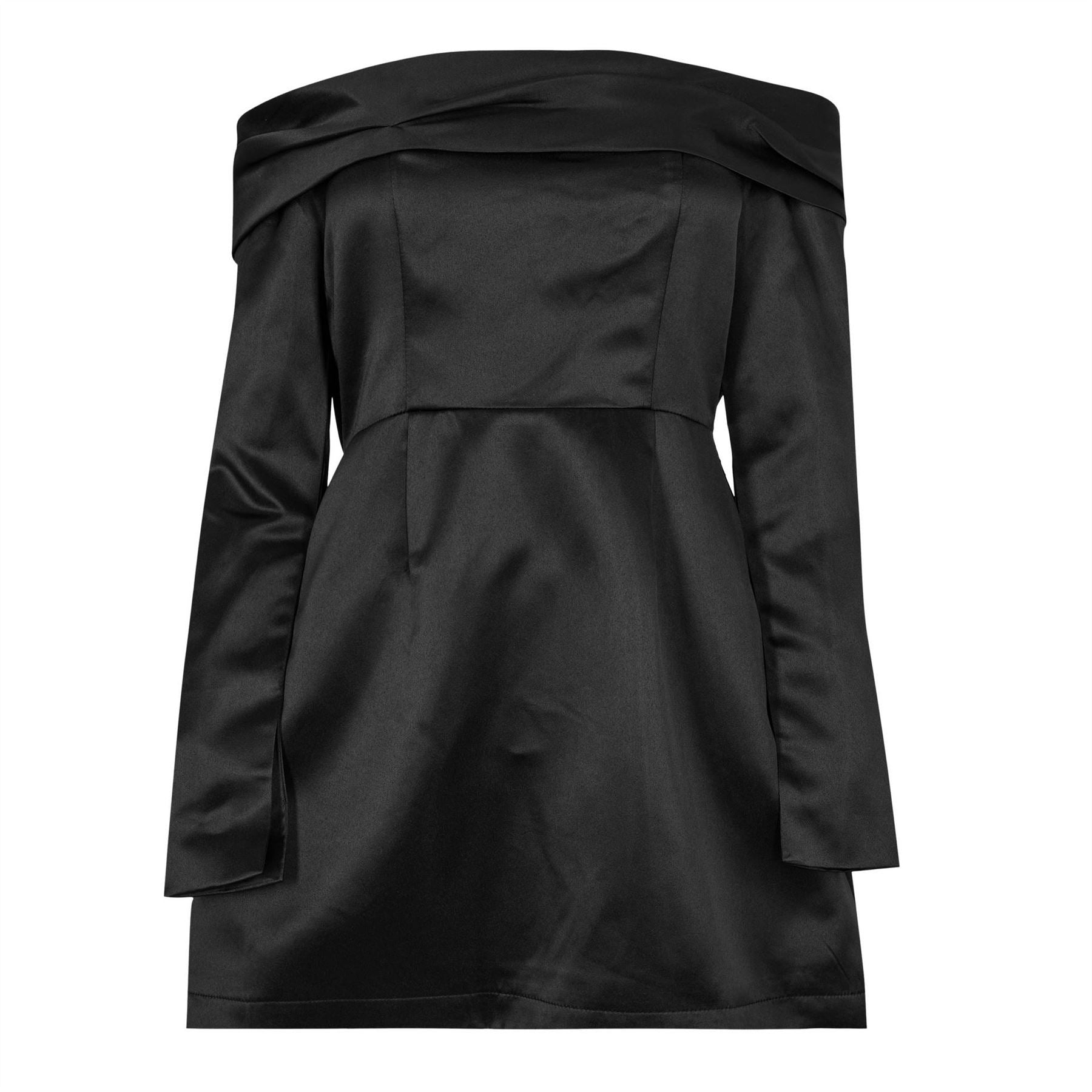 Odd Muse Satin Bardot Mini Dress