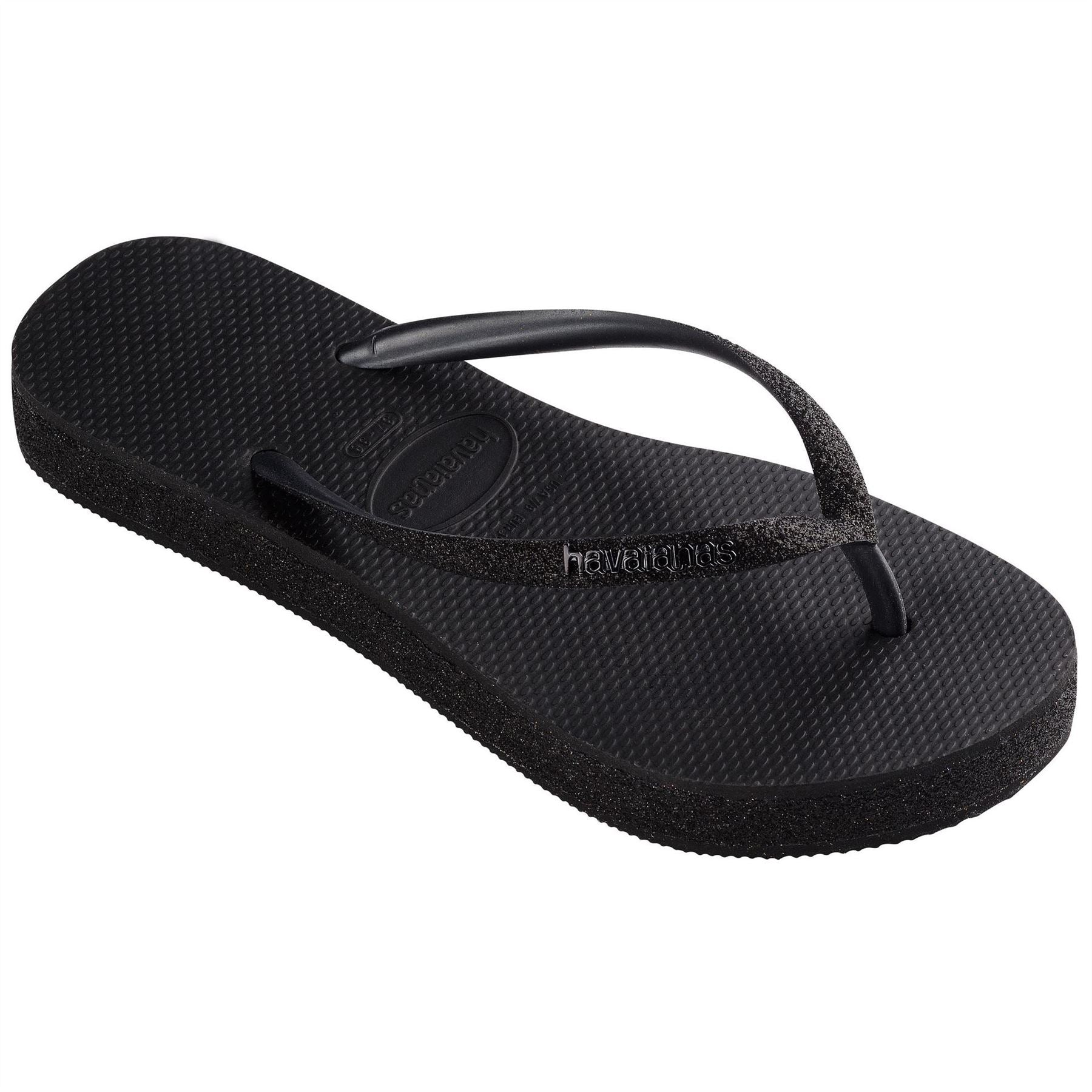 Havaianas Hav. Slim Flatform Sparkle Black 33 Flip Flops Womens