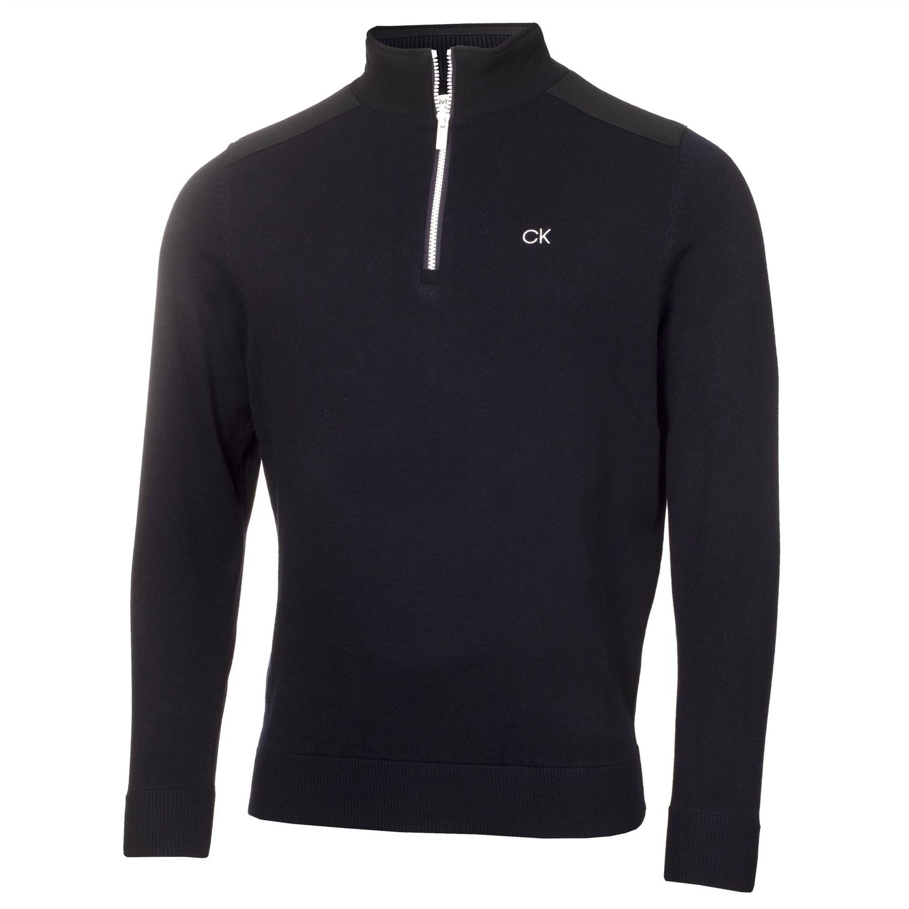Calvin Klein Golf Embroidered Zip Neck Raglan Sleeve Sweatshirt