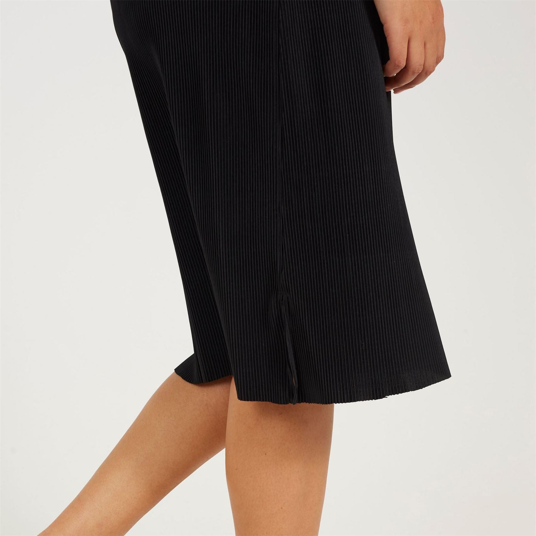 Brave Soul Womens Plus Size Plisse Midi Skirt