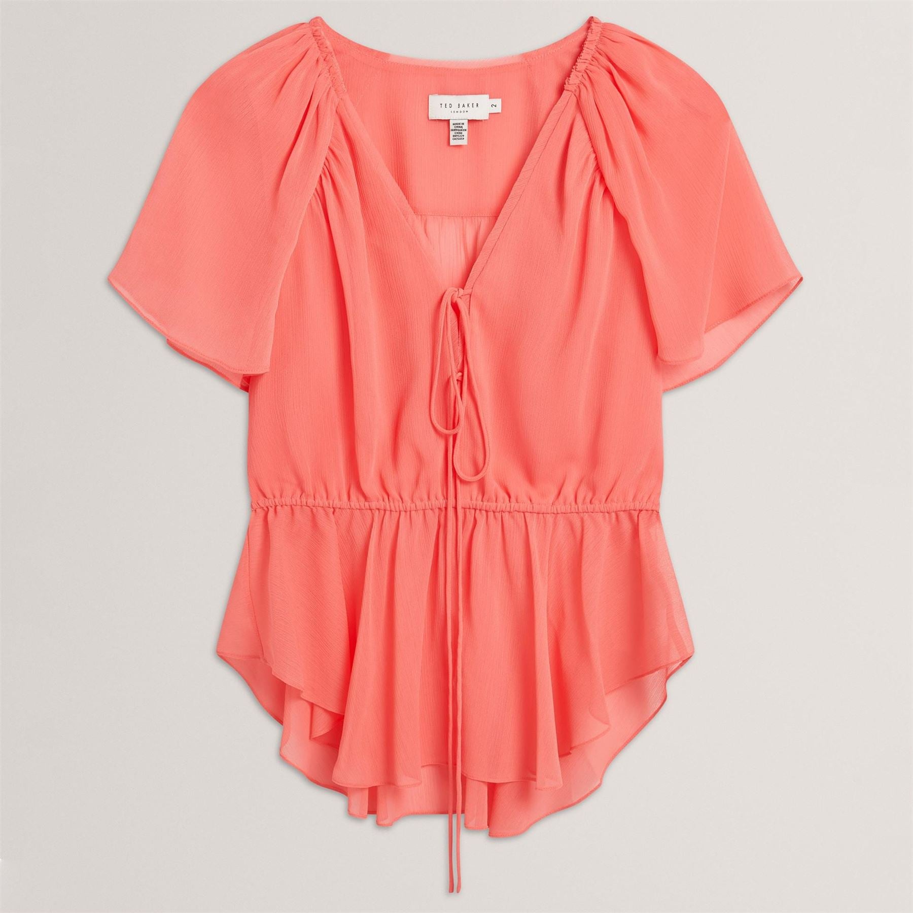 Ted Baker Baker Soft Woven Peplum Top