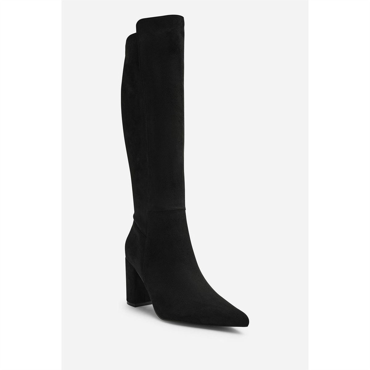 Wheres That From Stretch Knee High Pointed Boots