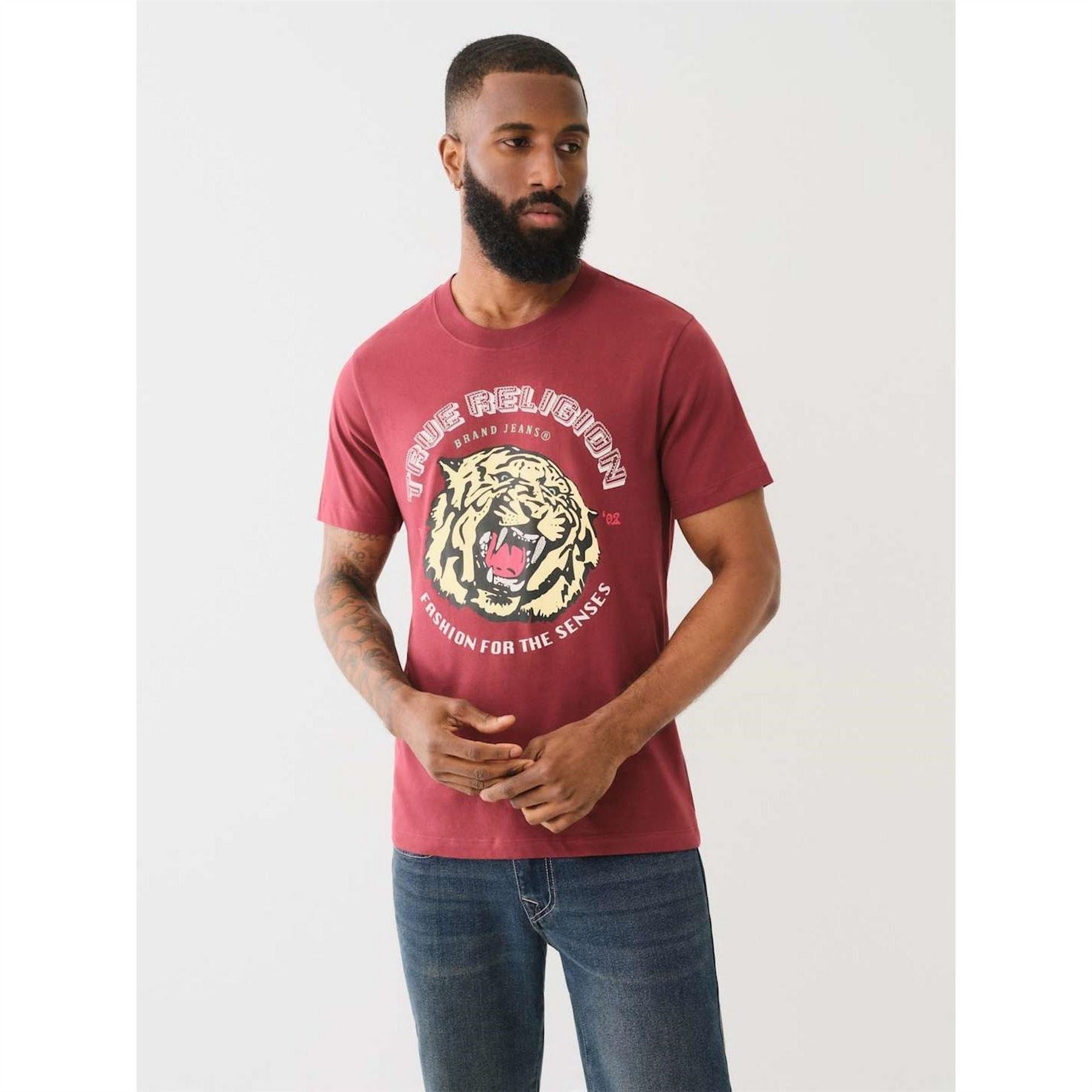 True Religion Regular Fit Crew Neck Short Sleeve T-Shirt