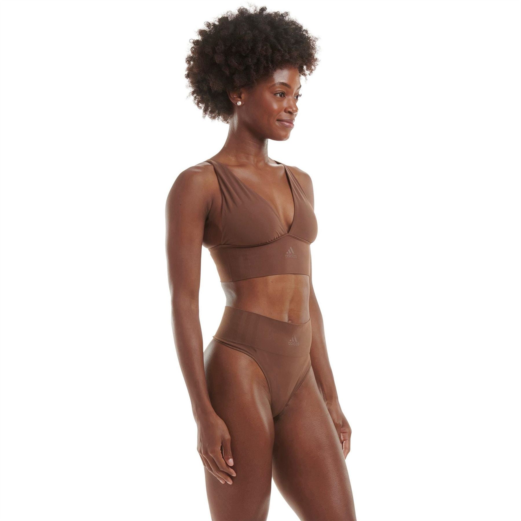 adidas Sport Active Seamless Micro Stretch Long Line Plunge Bra