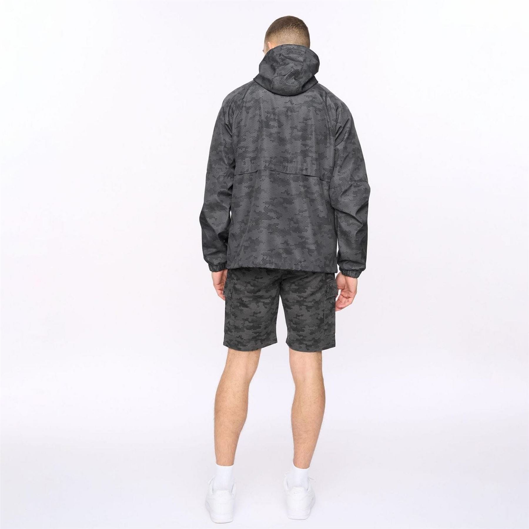 Crosshatch Allover Print Jacket