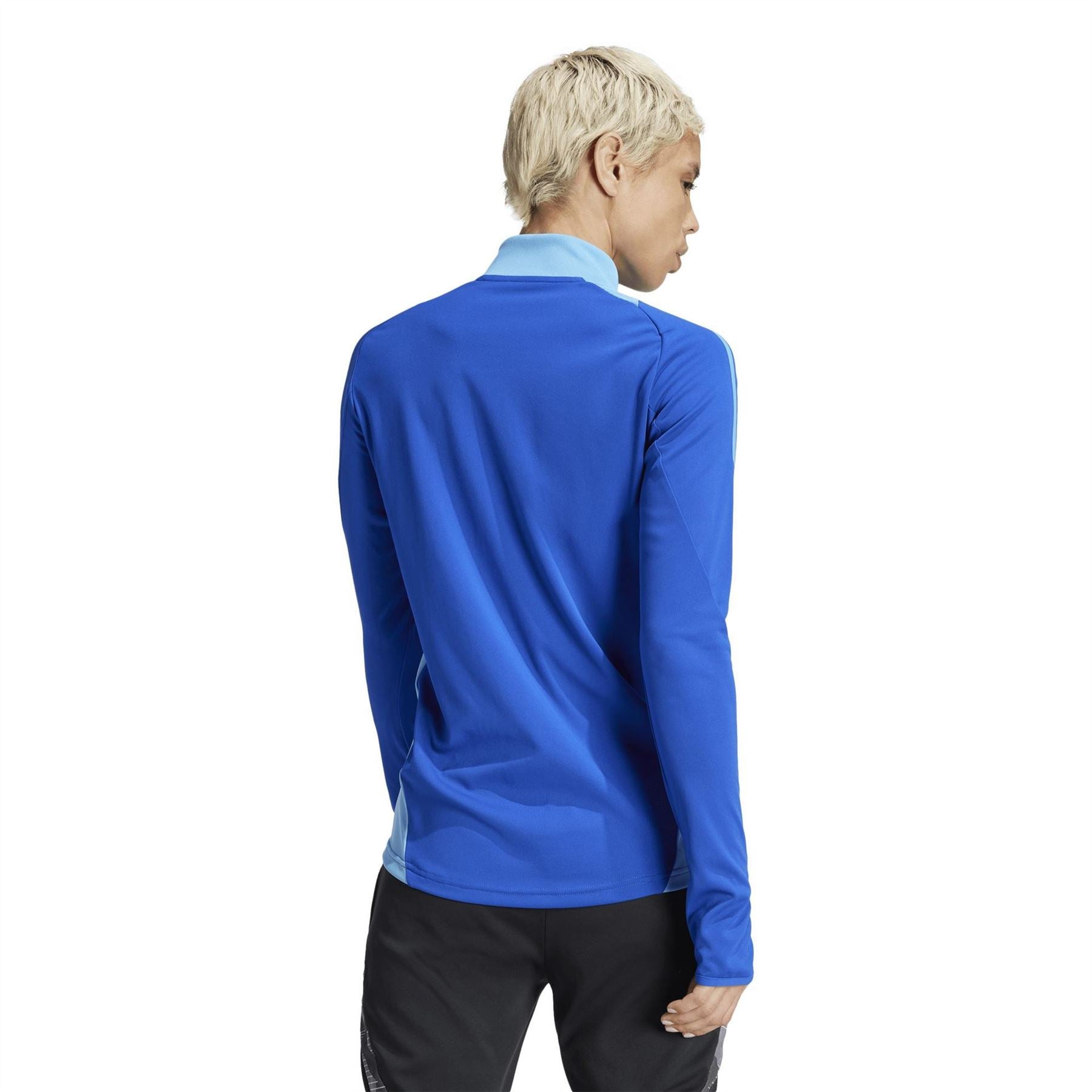 adidas Three Bar Logo Funnel Neck Raglan Sleeve Athletic Top