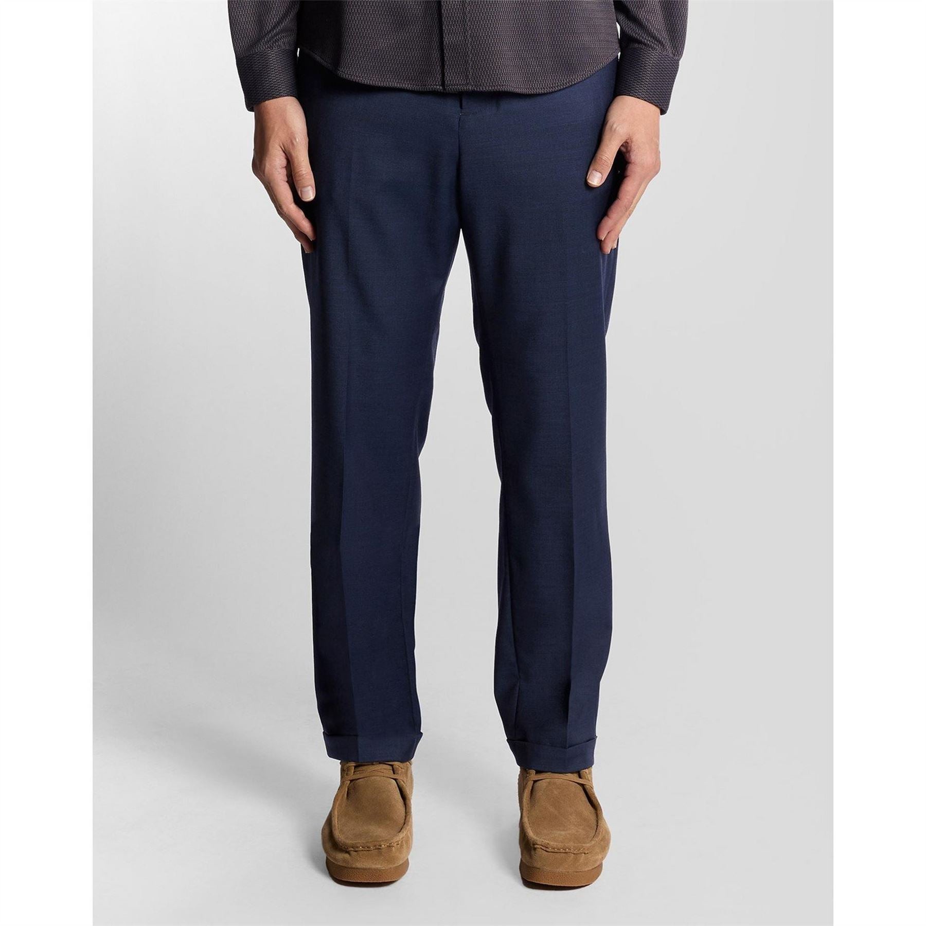 Lyle and Scott Solid Patterned Straight Chinos