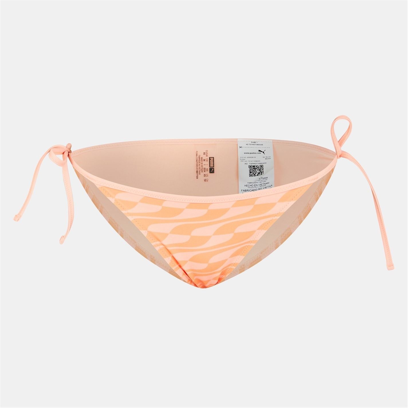 Puma Womens Swimming Foreswim Side Tie Bikini Bottoms