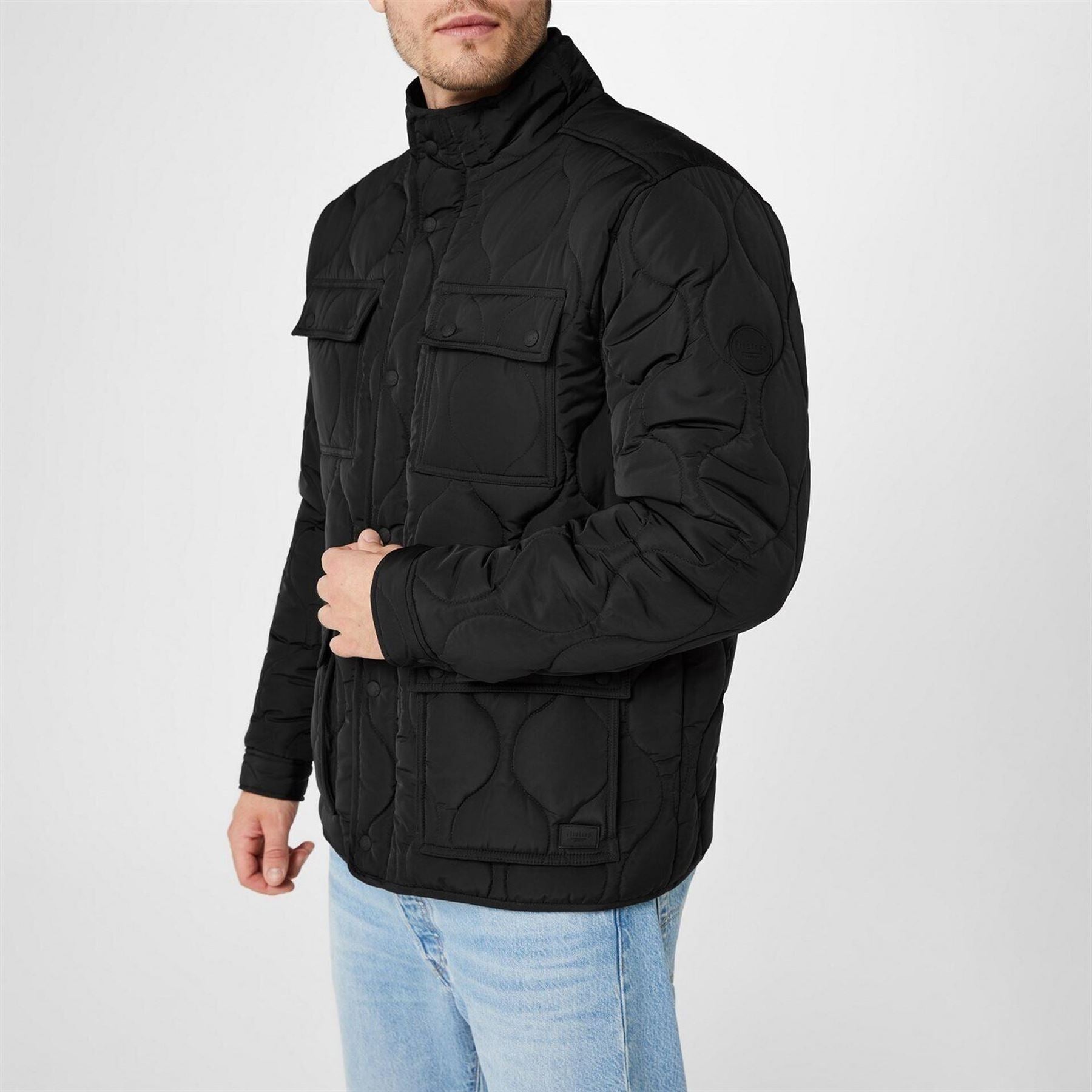 Firetrap Kingdom Quilted Long Sleeve Jacket
