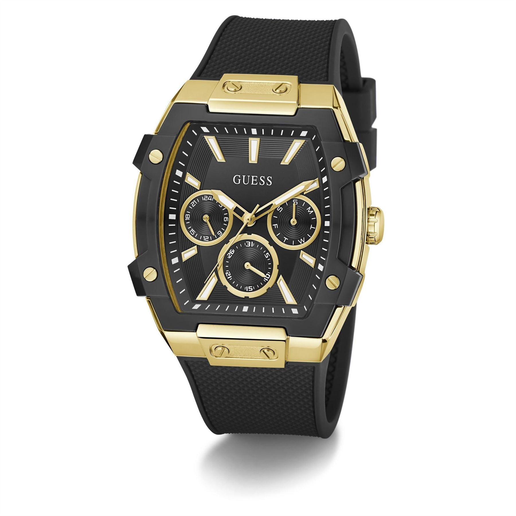 Guess Phoenix Rubber Single Wrap Strap Analogue Fashion Watch