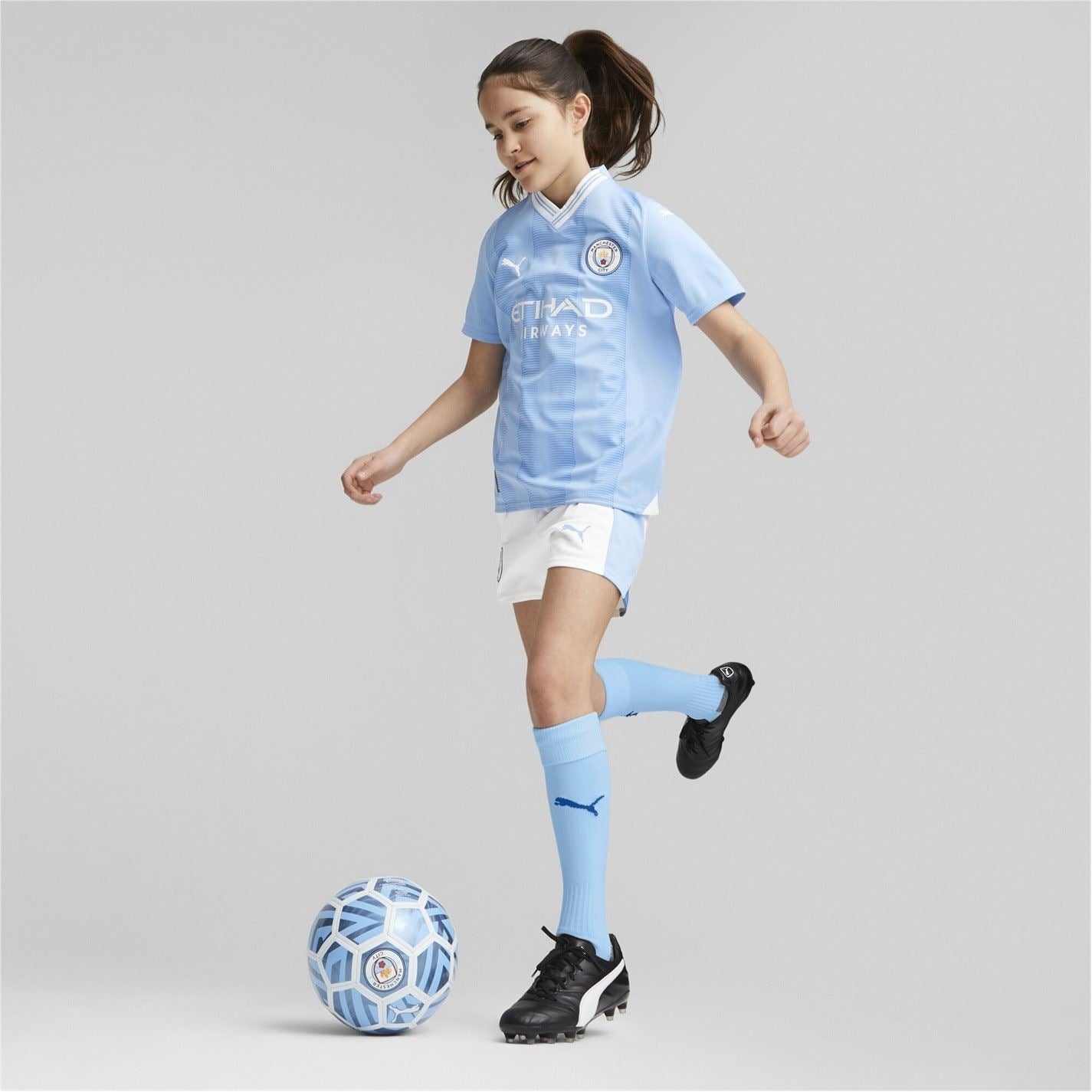Puma Manchester City Home Shirt 2023 2024 Juniors