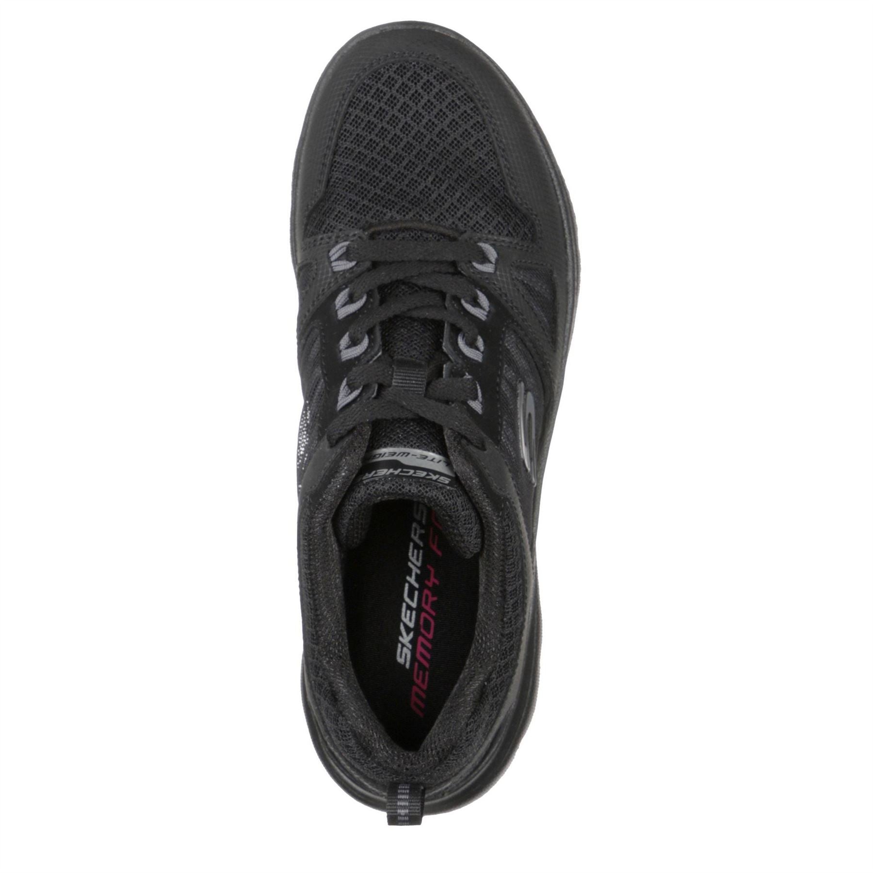 Skechers Womens Mesh Qtr Lace Up W Mf Low Top Trainers