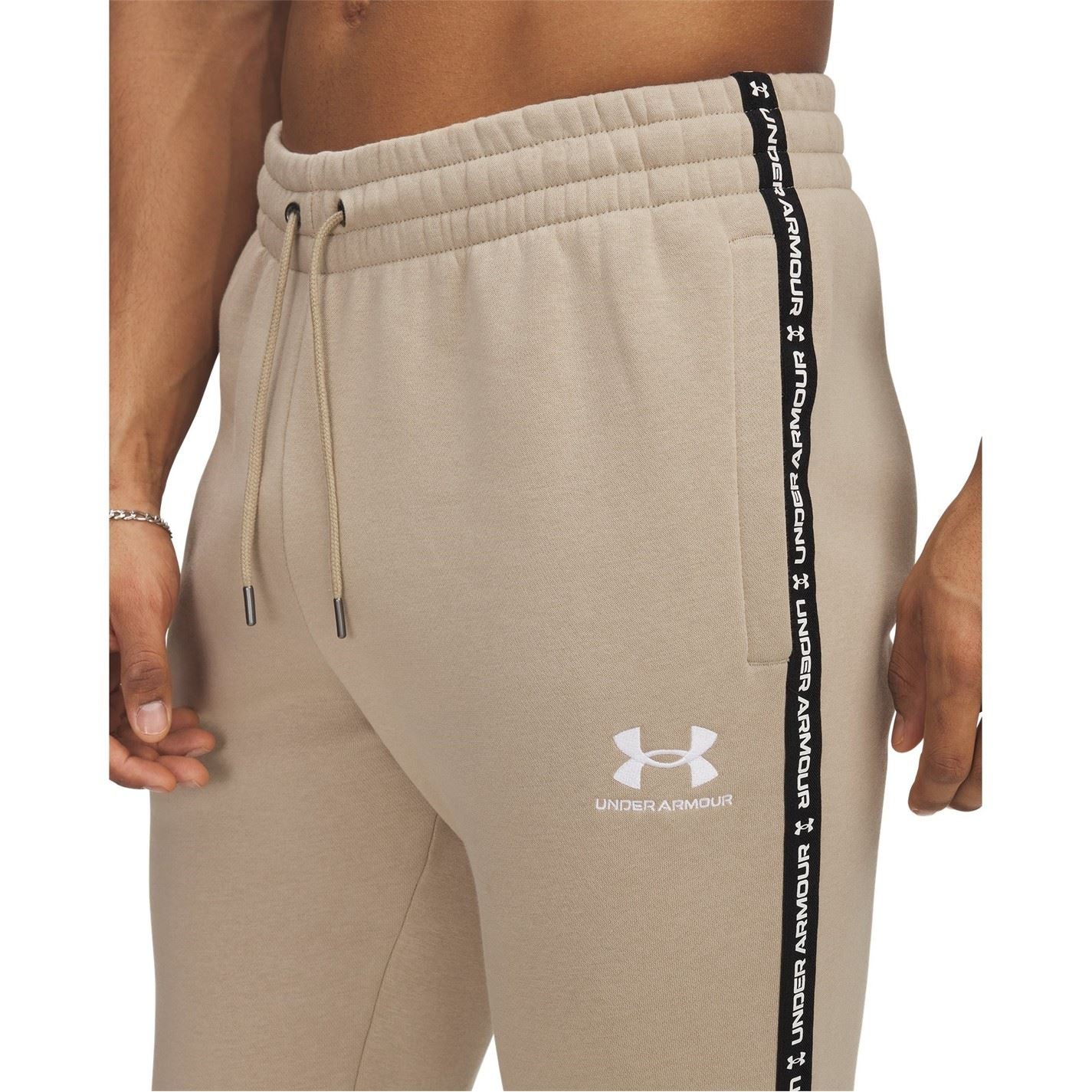Under Armour Mens Armour Ua Icon Fleece Jogger Taping Joggers