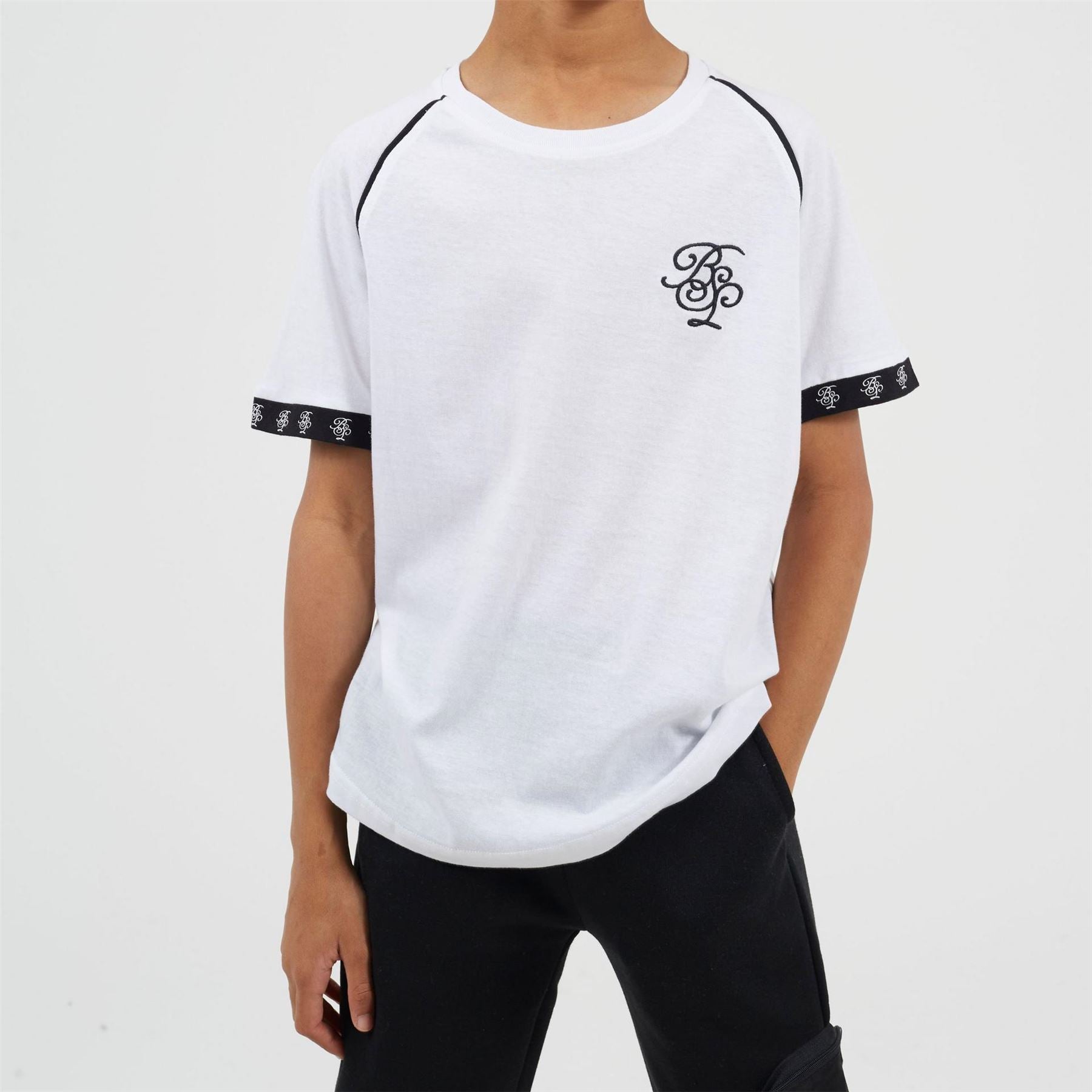 Brave Soul Embroidered Raglan Sleeve Baseball T-Shirt