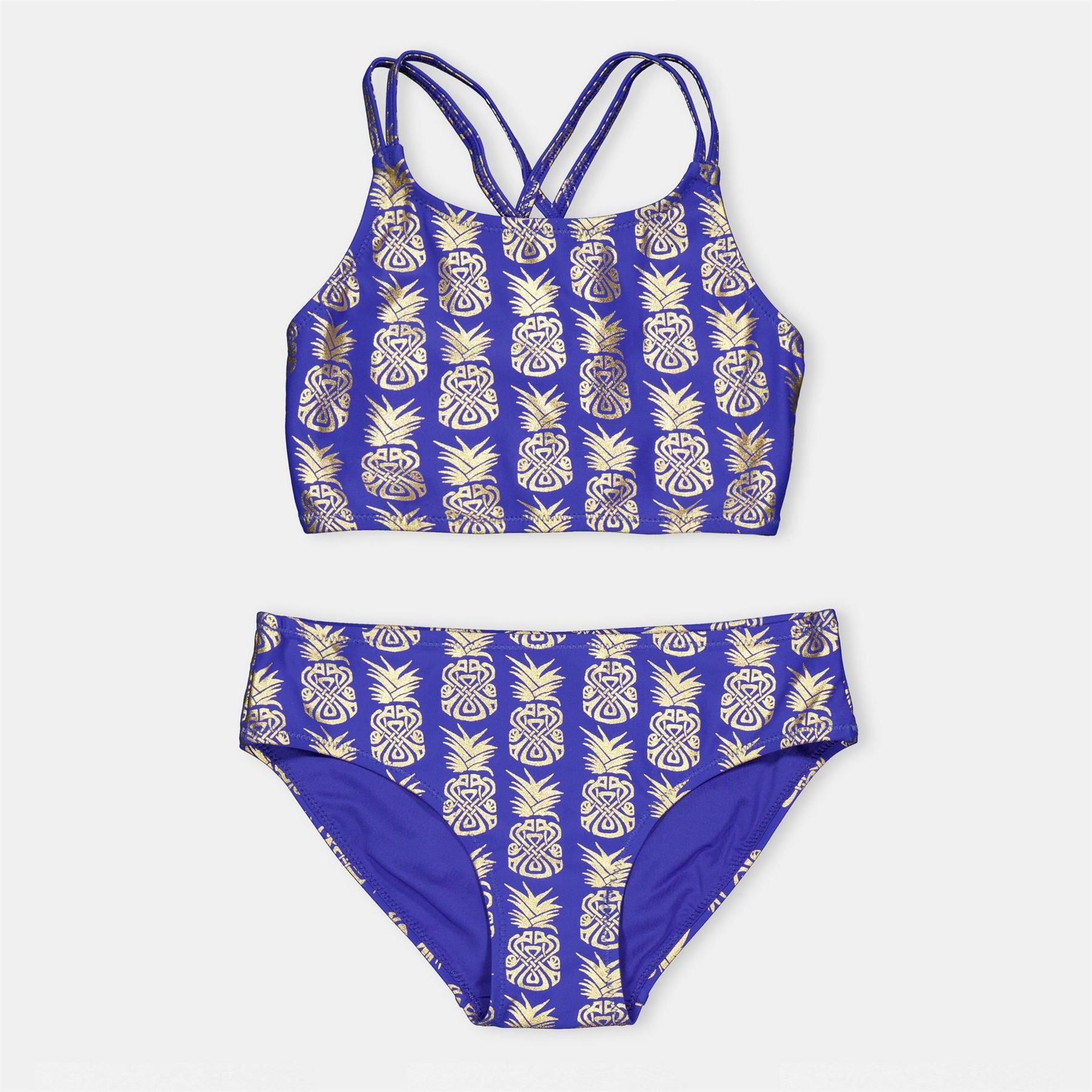 Biba Cross Back Geometric Patterned Bikini Set