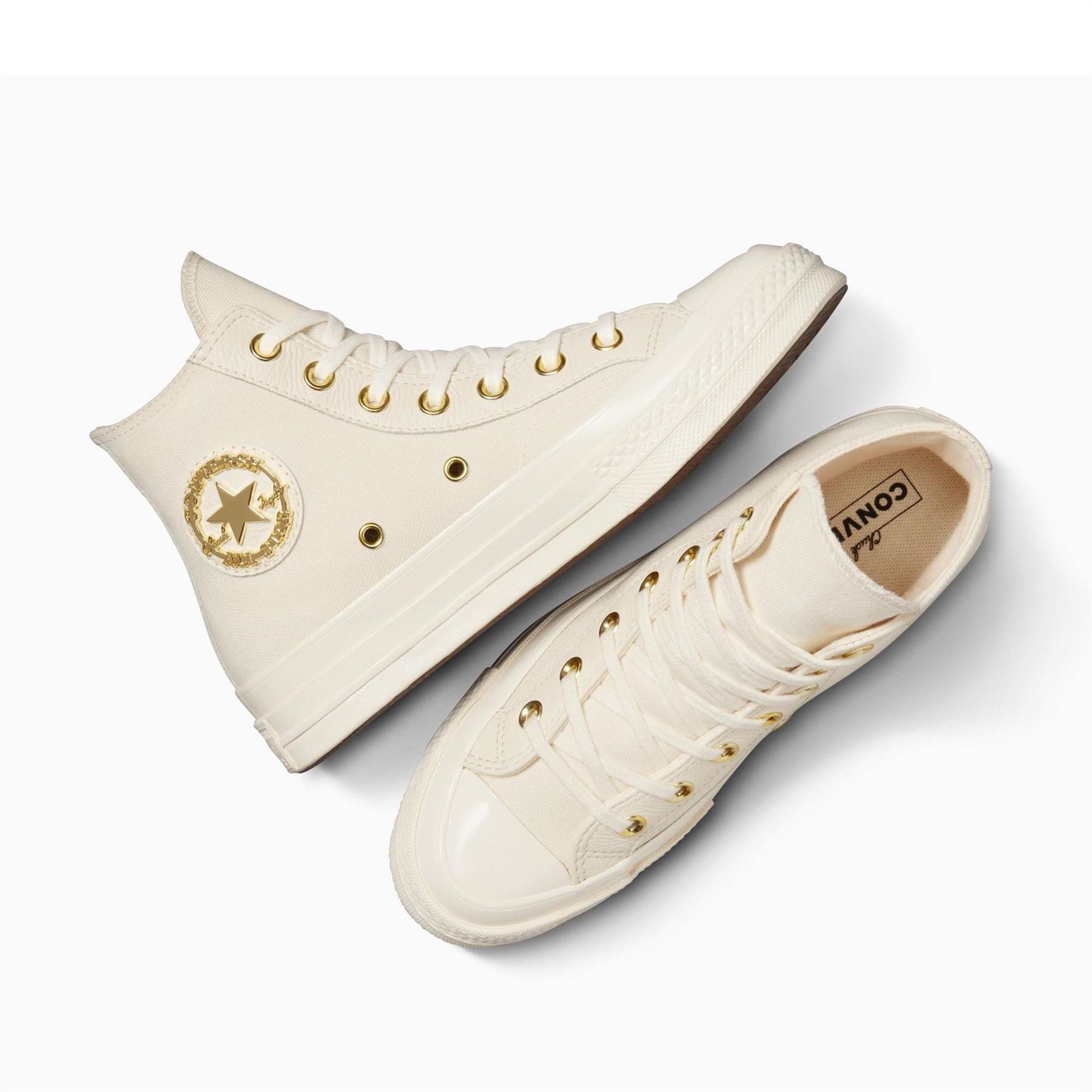 Converse Chuck 70 Gold Canvasas High Top Trainers