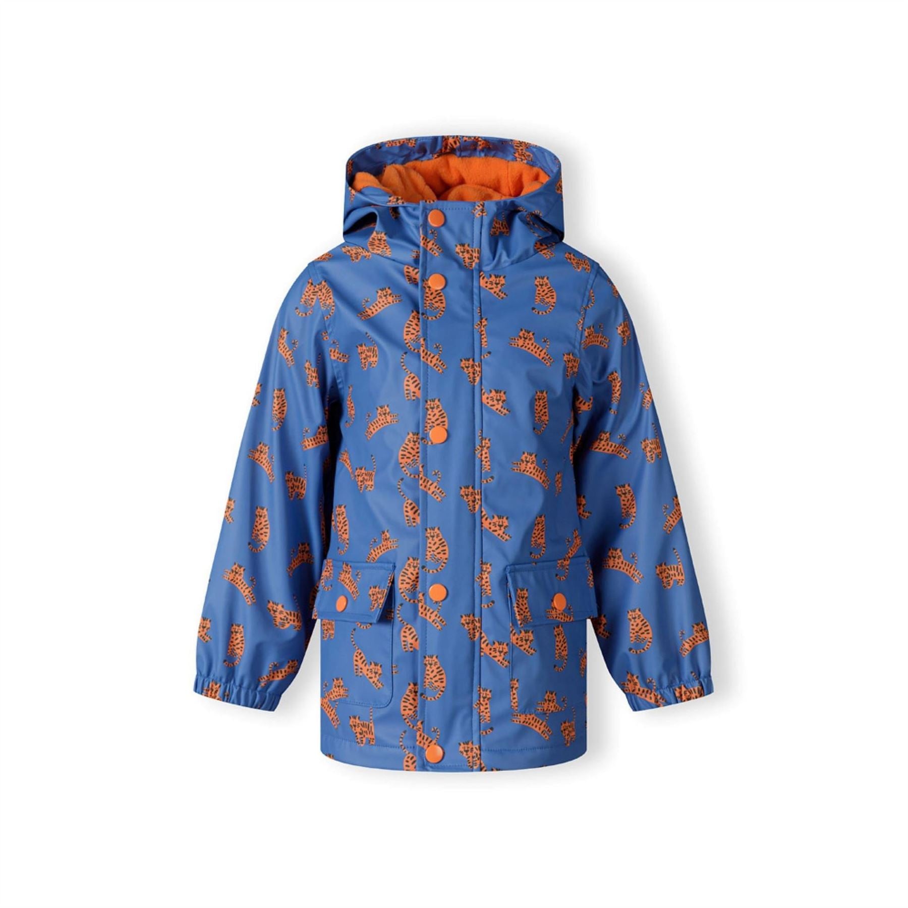 Minoti Boys Rain Jacket Printed Cobalt Blue