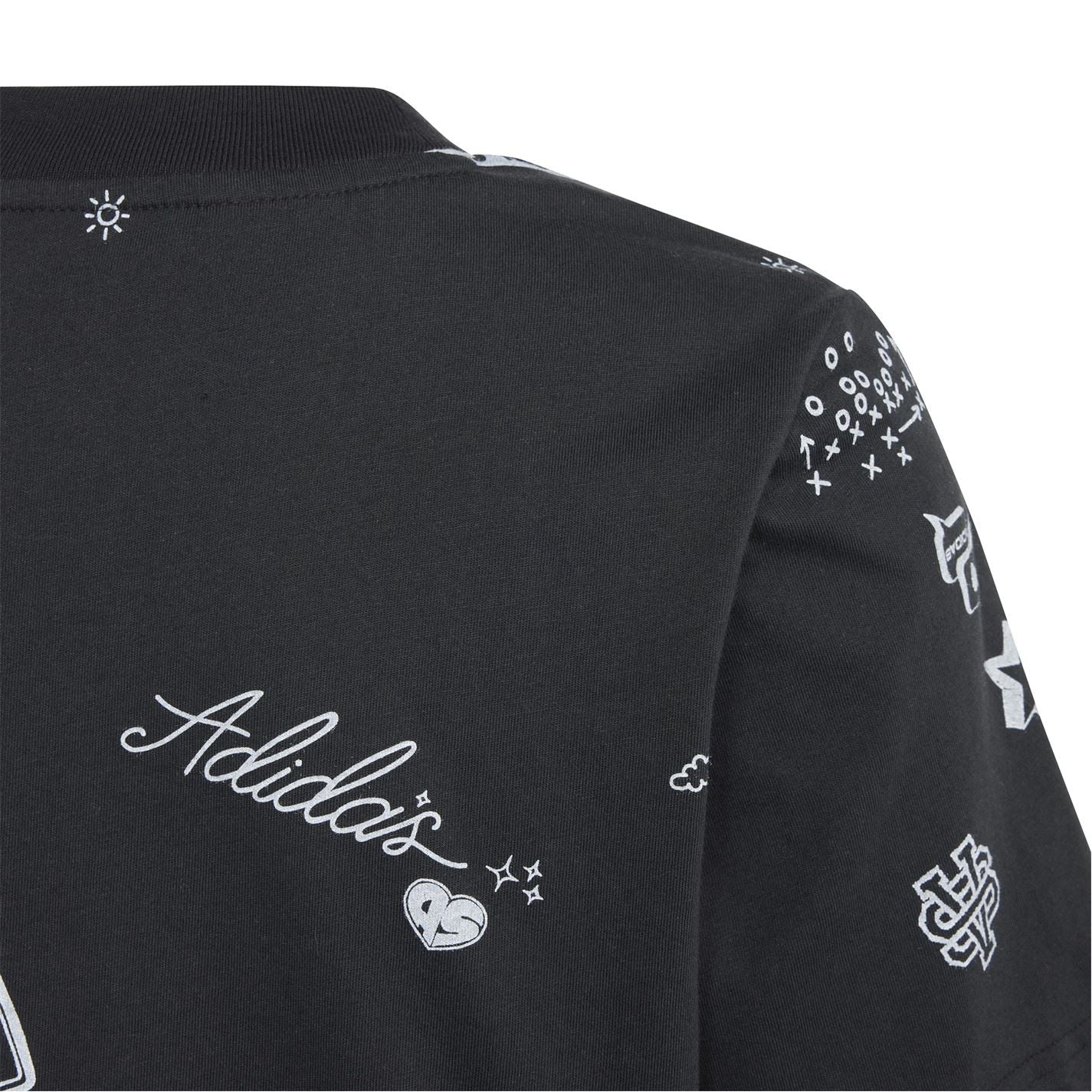 adidas Crew Neck Ribbed Collar Short Sleeve T-Shirt