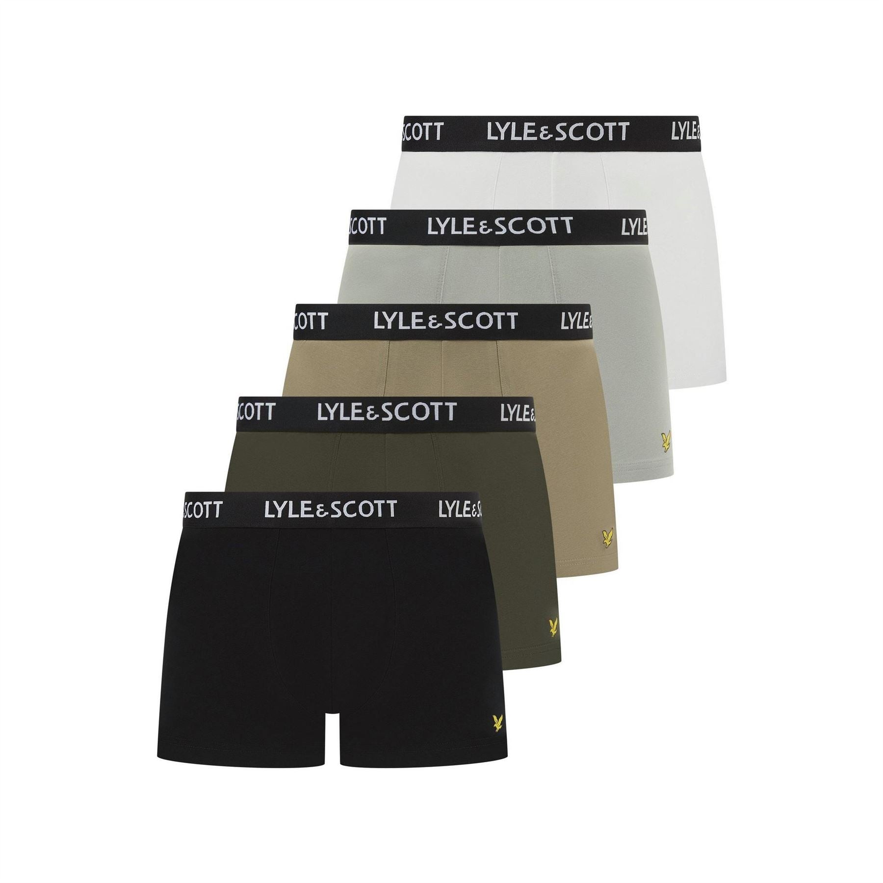 Lyle and Scott 5 Pack Plain Design Trunks