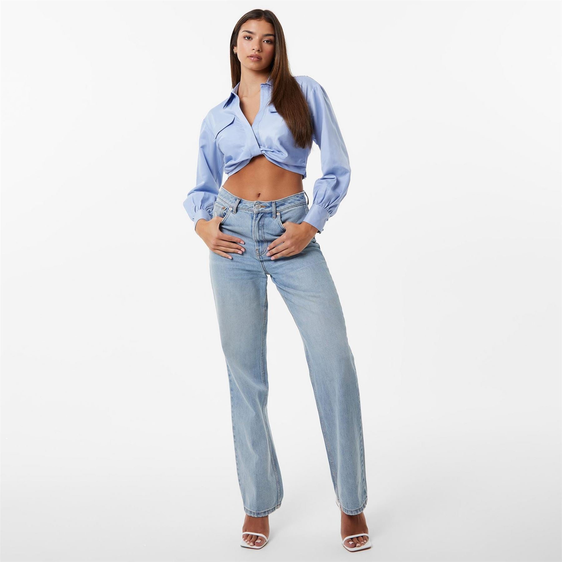 Jack Wills Draped Cropped Blouse