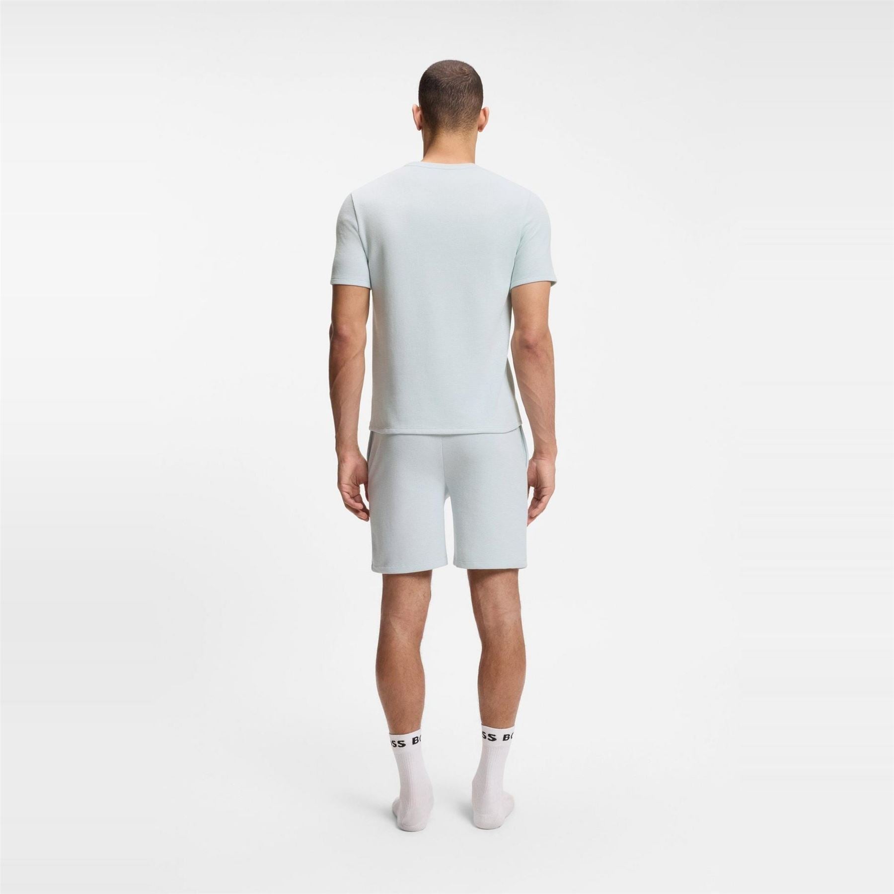 Boss BOSS Bodywear Waffle T Shirt with Structured Design