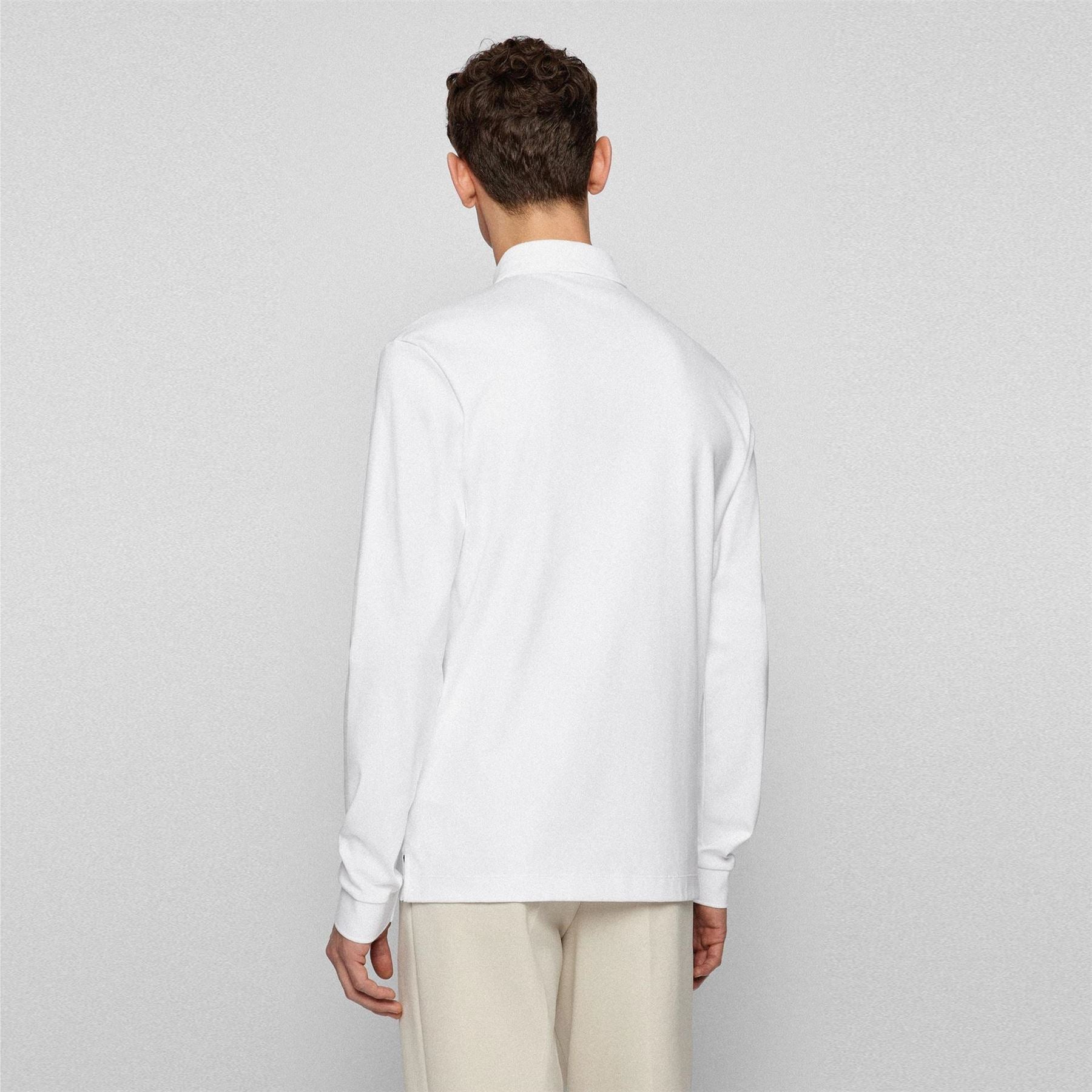 Boss Hbb Pado 30 Long Sleeve Polo Shirt, Iconic Logo Embroidered