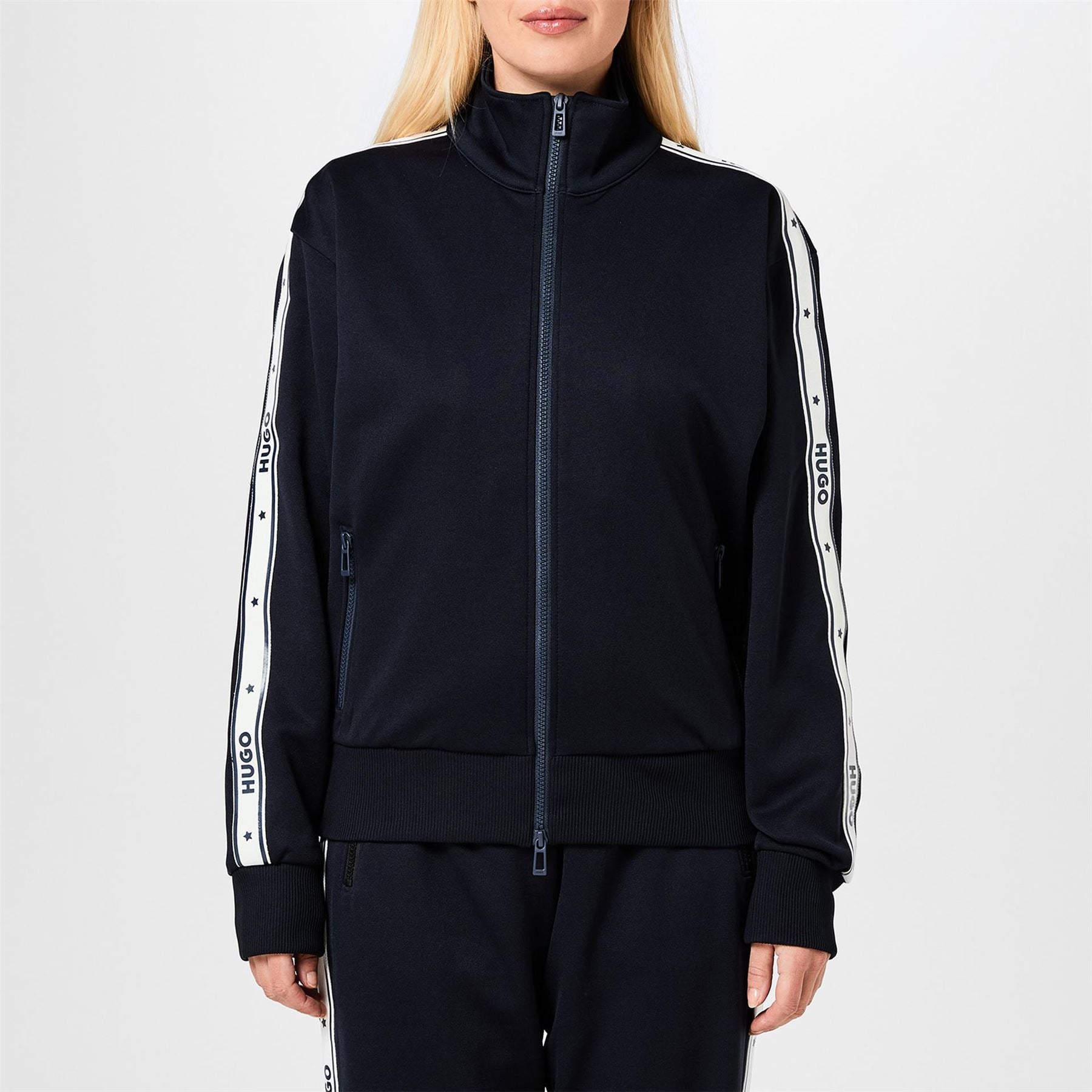 Hugo Athletic Funnel Neck Relaxed Fit Top