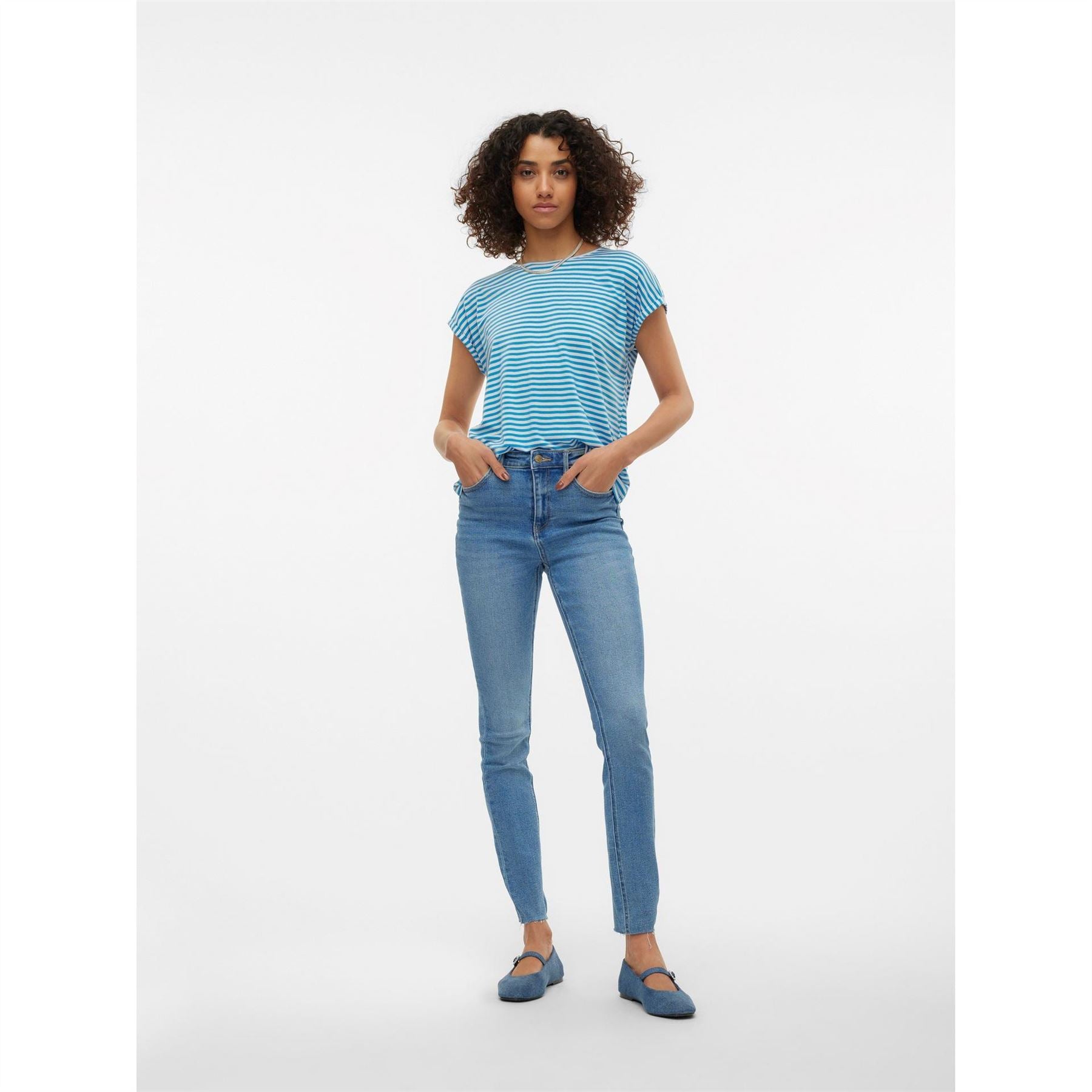 Vero Moda Womens Ava Plain Short Sleeve T-Shirt