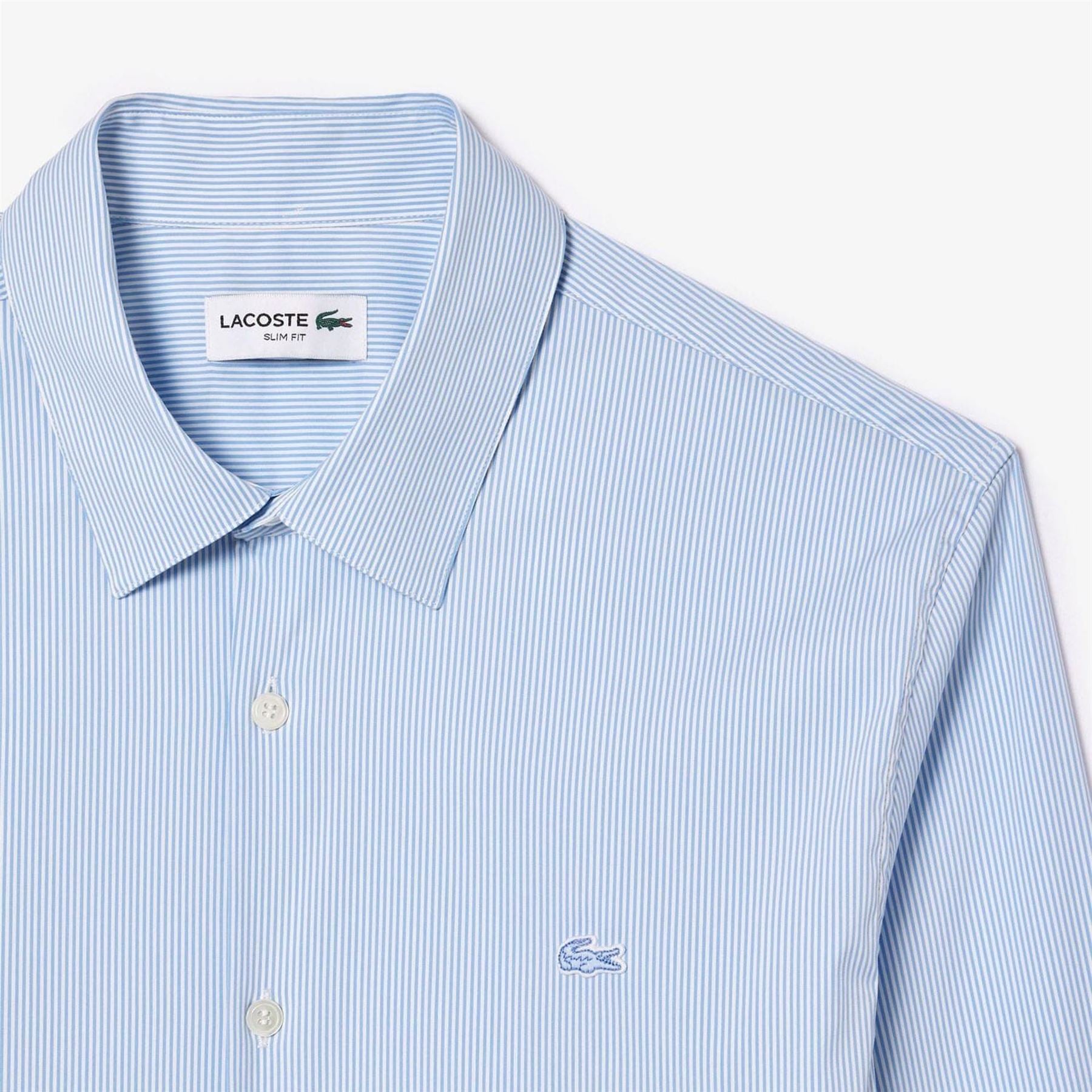 Lacoste Slim Fit Striped Stretch Poplin Shirt