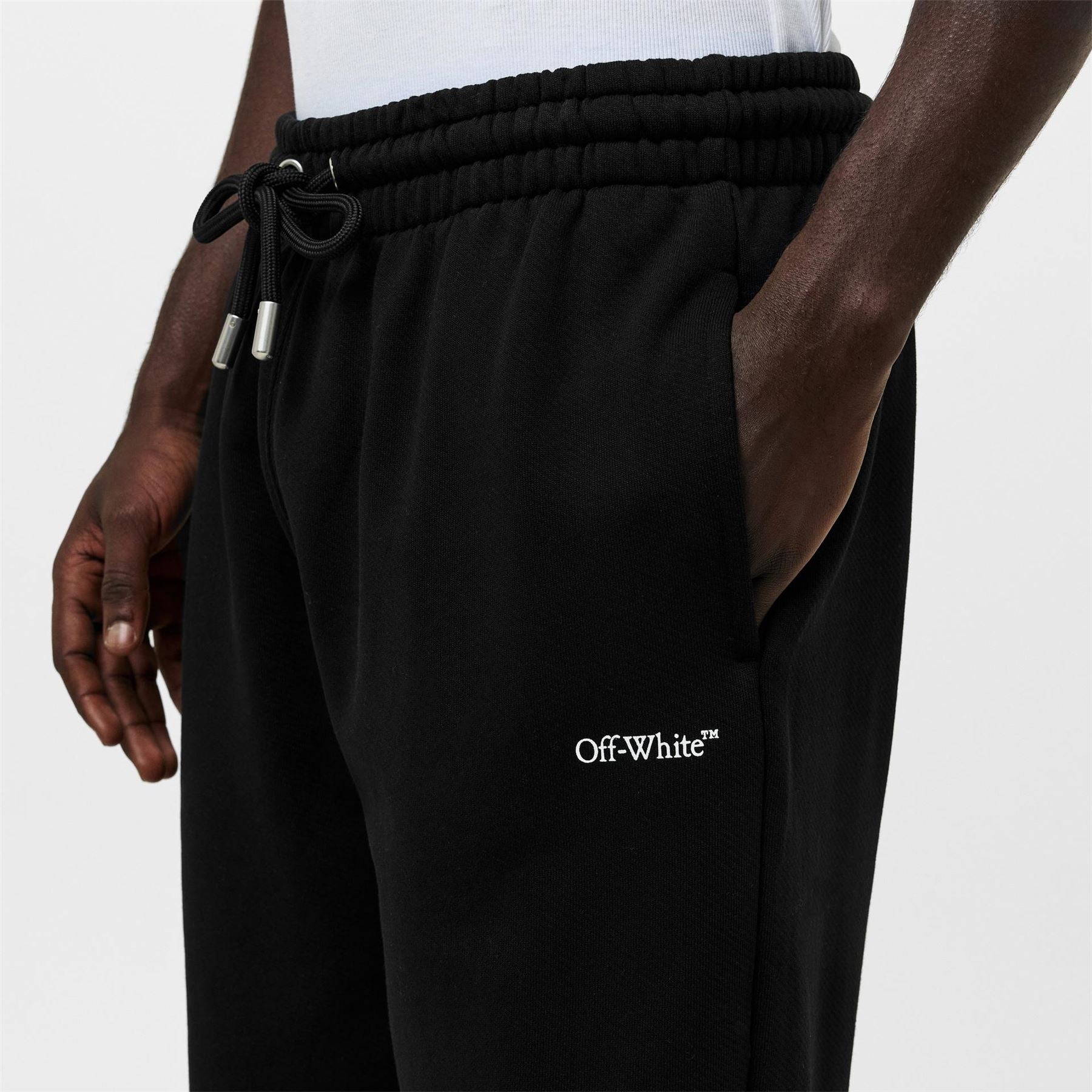 Off White Arrow Solid Patterned Straight Sweatpants