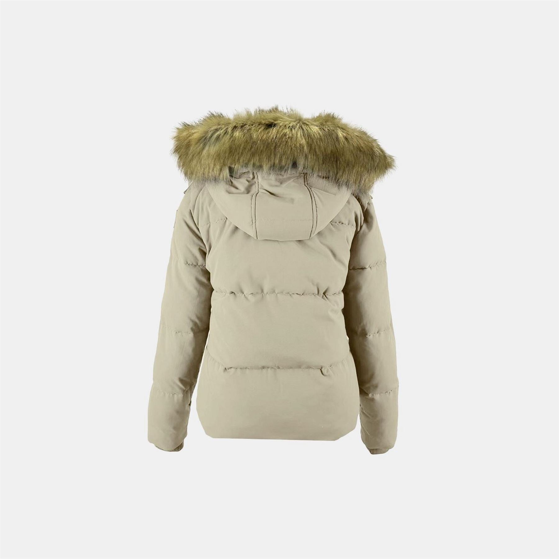 Jack Wills Riley Wind Resistant Detachable Hood Short Puffer Jacket