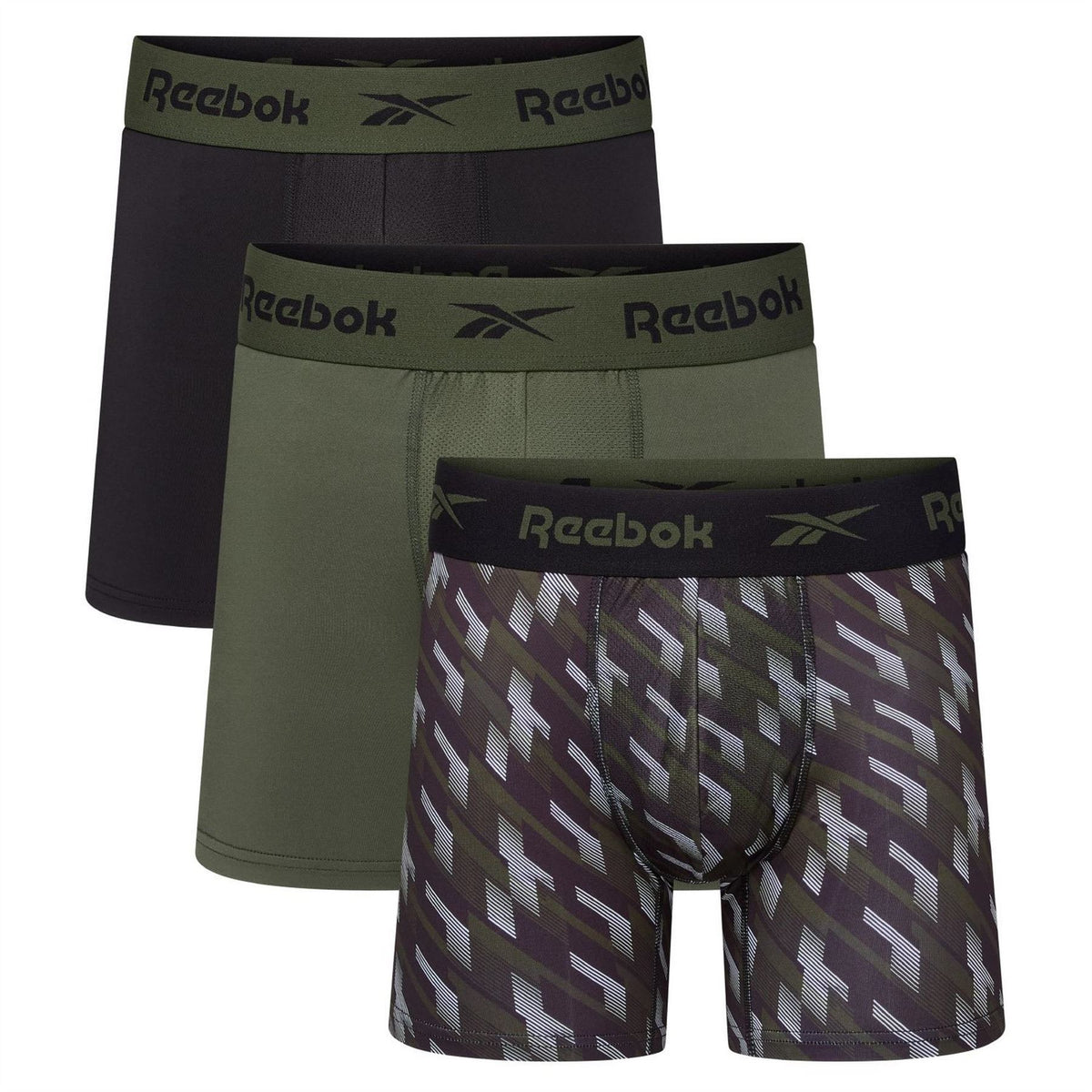 Reebok Mens 3 Pack Sports Trunks Nikhill