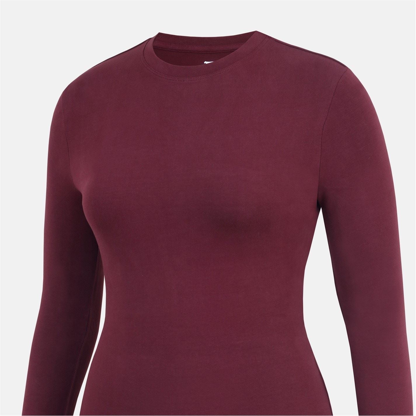Slazenger Slim Fit Crew Neck Long Sleeve Jersey T-Shirt