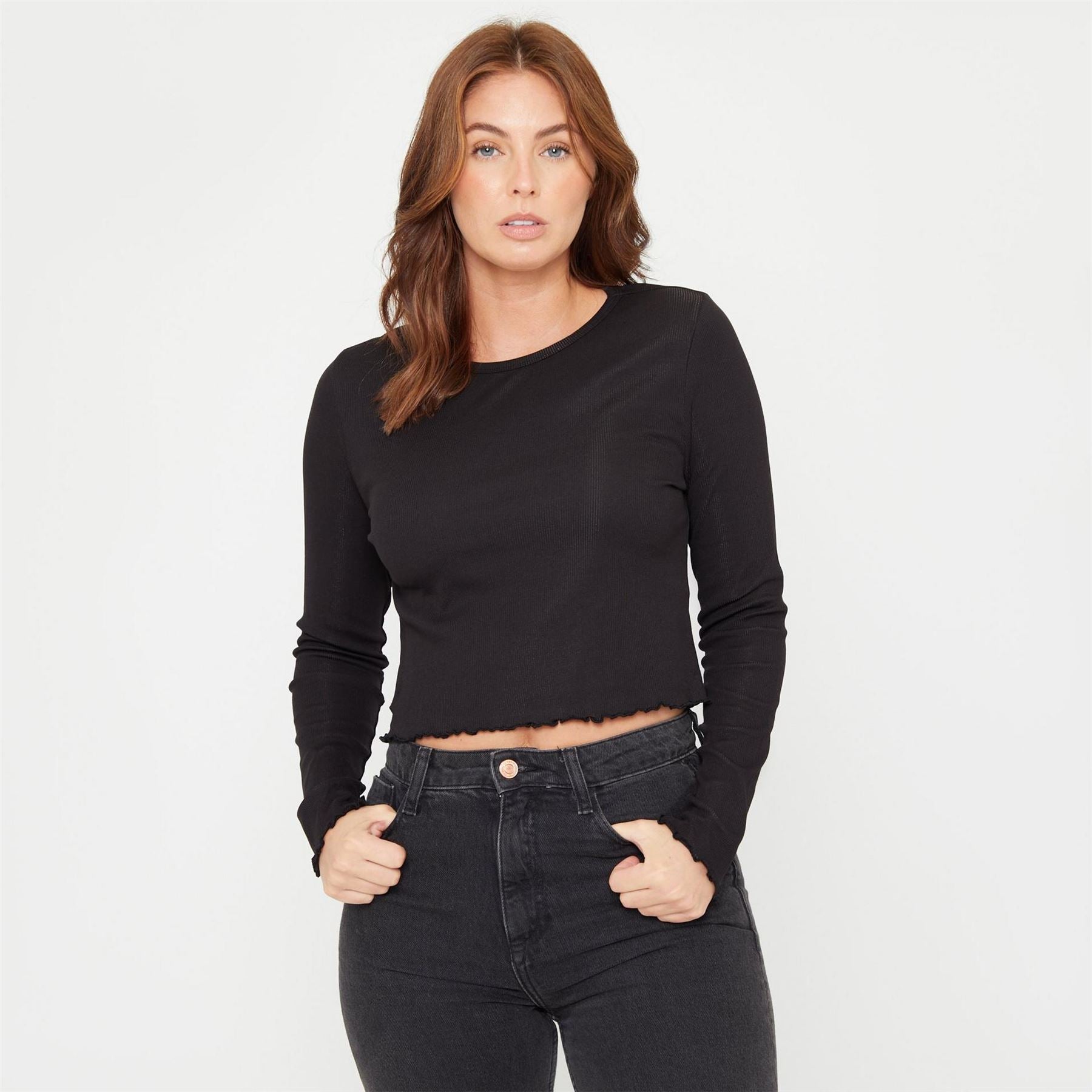 Be You Beyou Rib Long Sleeve Regular Fit T-Shirt