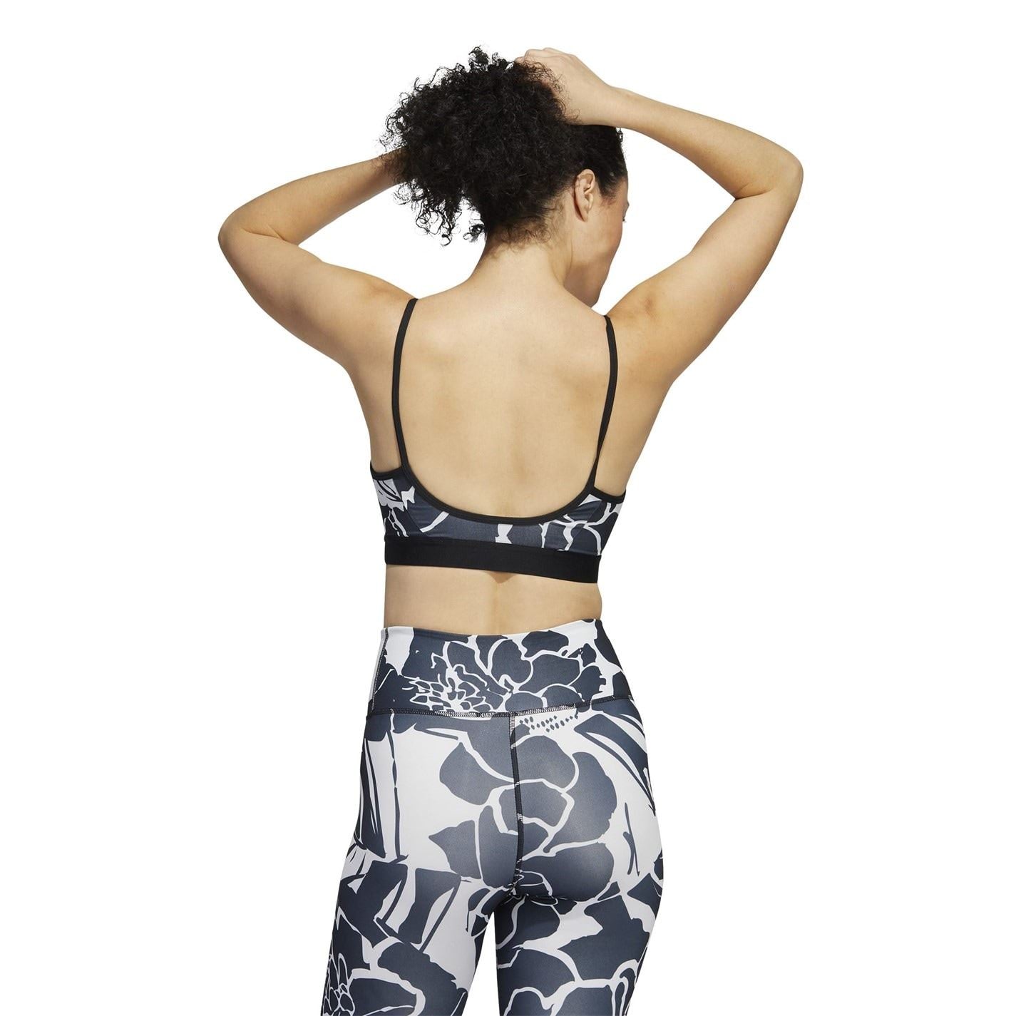 adidas Womens Flower Print Low Impact Sports Bra
