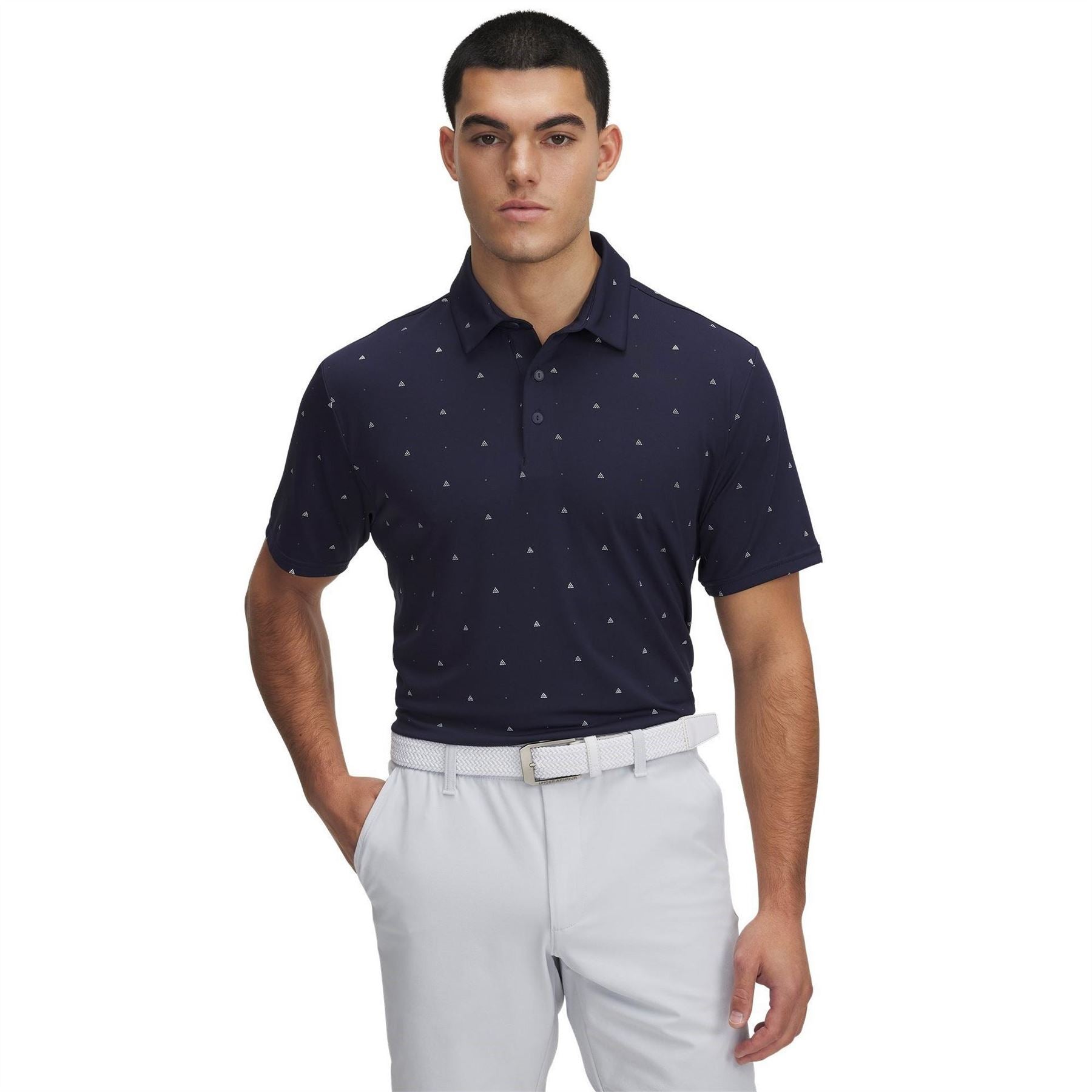 Under Armour Printed Collared Neck Short Sleeve Polo Shirt