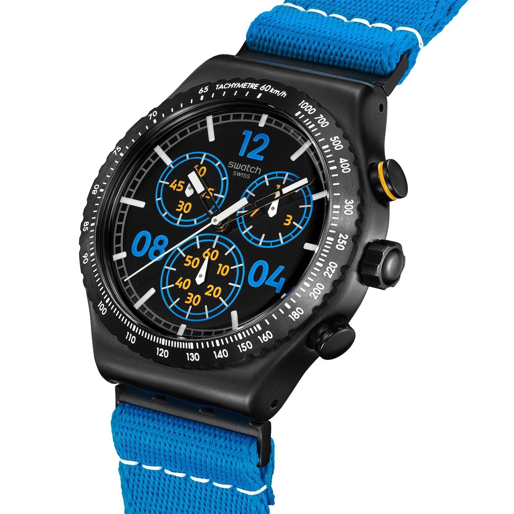Swatch Irony Chronograph Fashion Analogue Nato Strap Watch